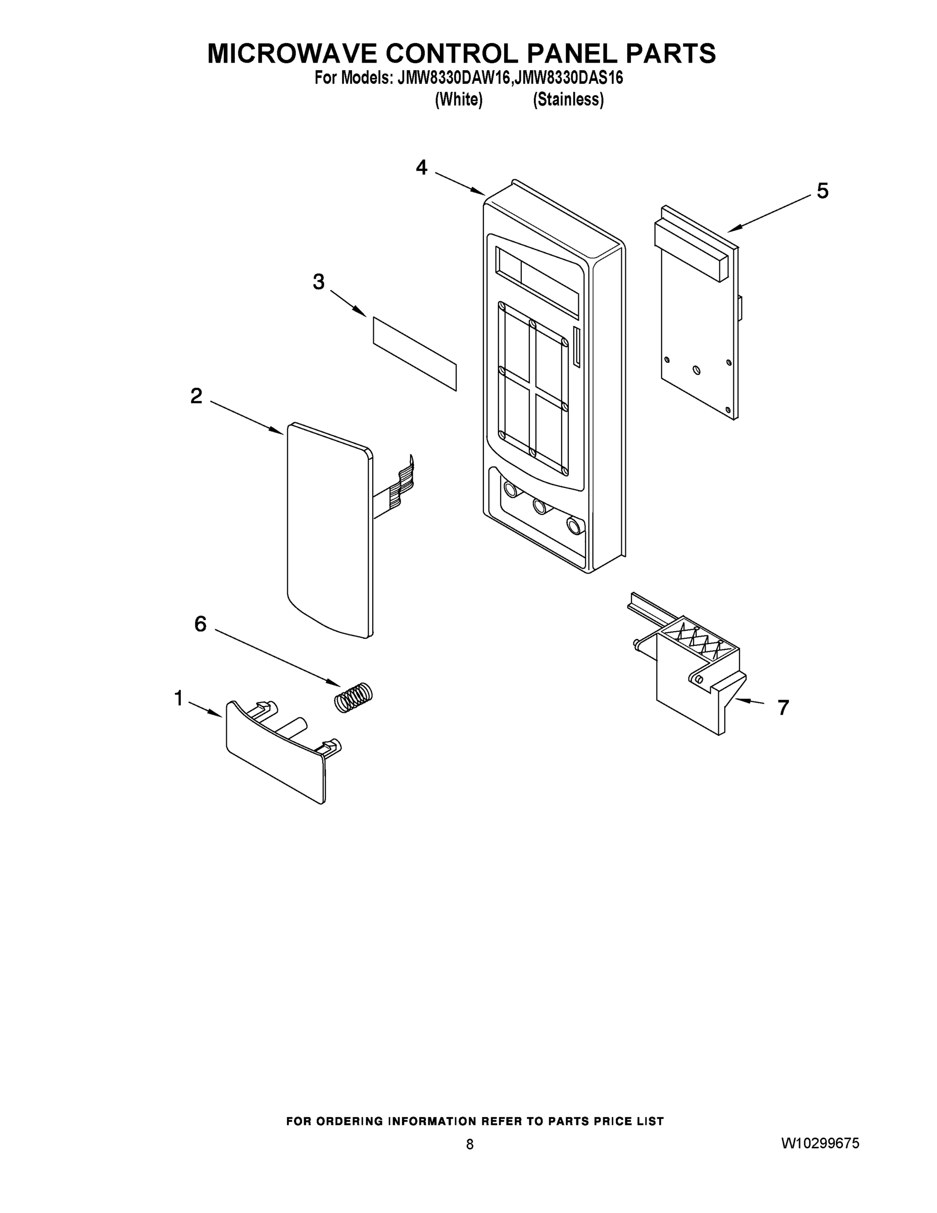 06 - MICROWAVE CONTROL PANEL PARTS