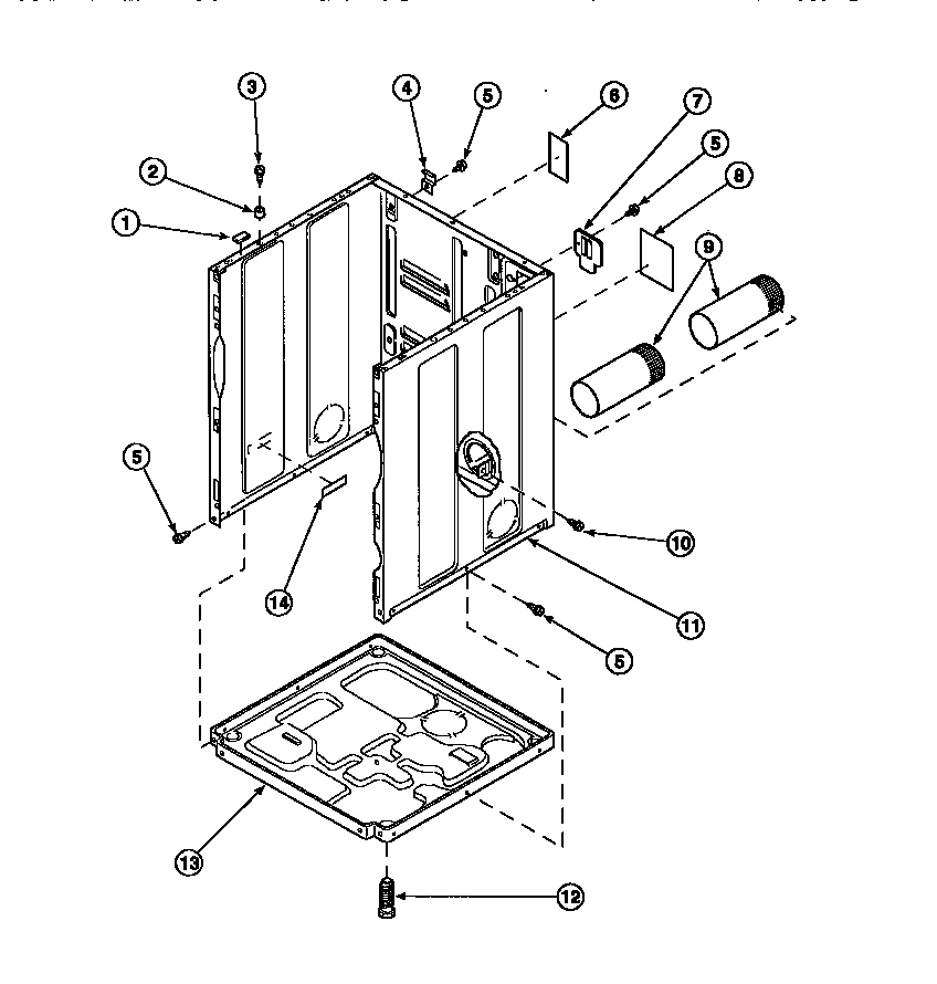 02 - CABINET, EXHAUST DUCT AND BASE