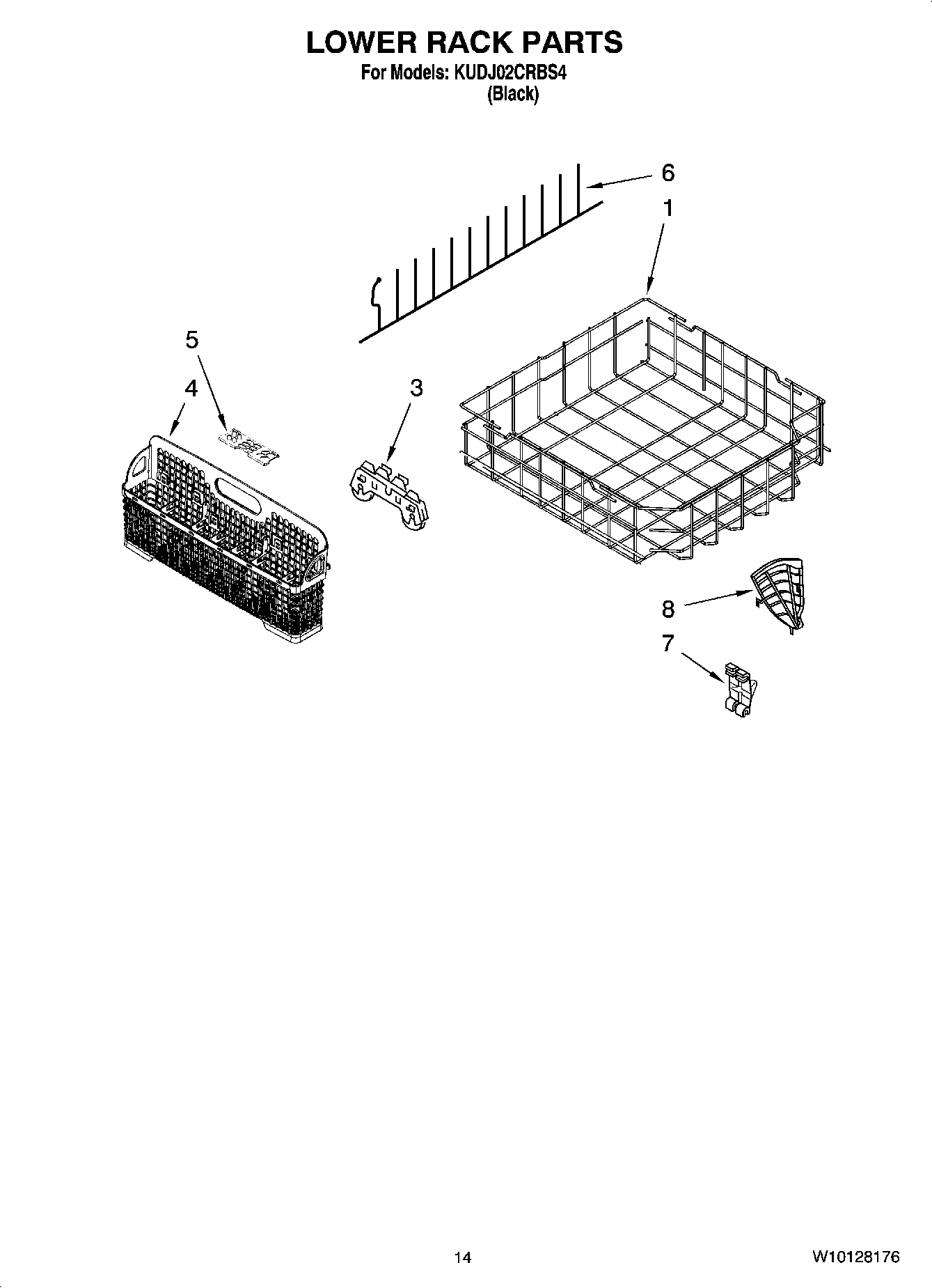 11 - LOWER RACK PARTS, OPTIONAL PARTS (NOT INCLUDED)