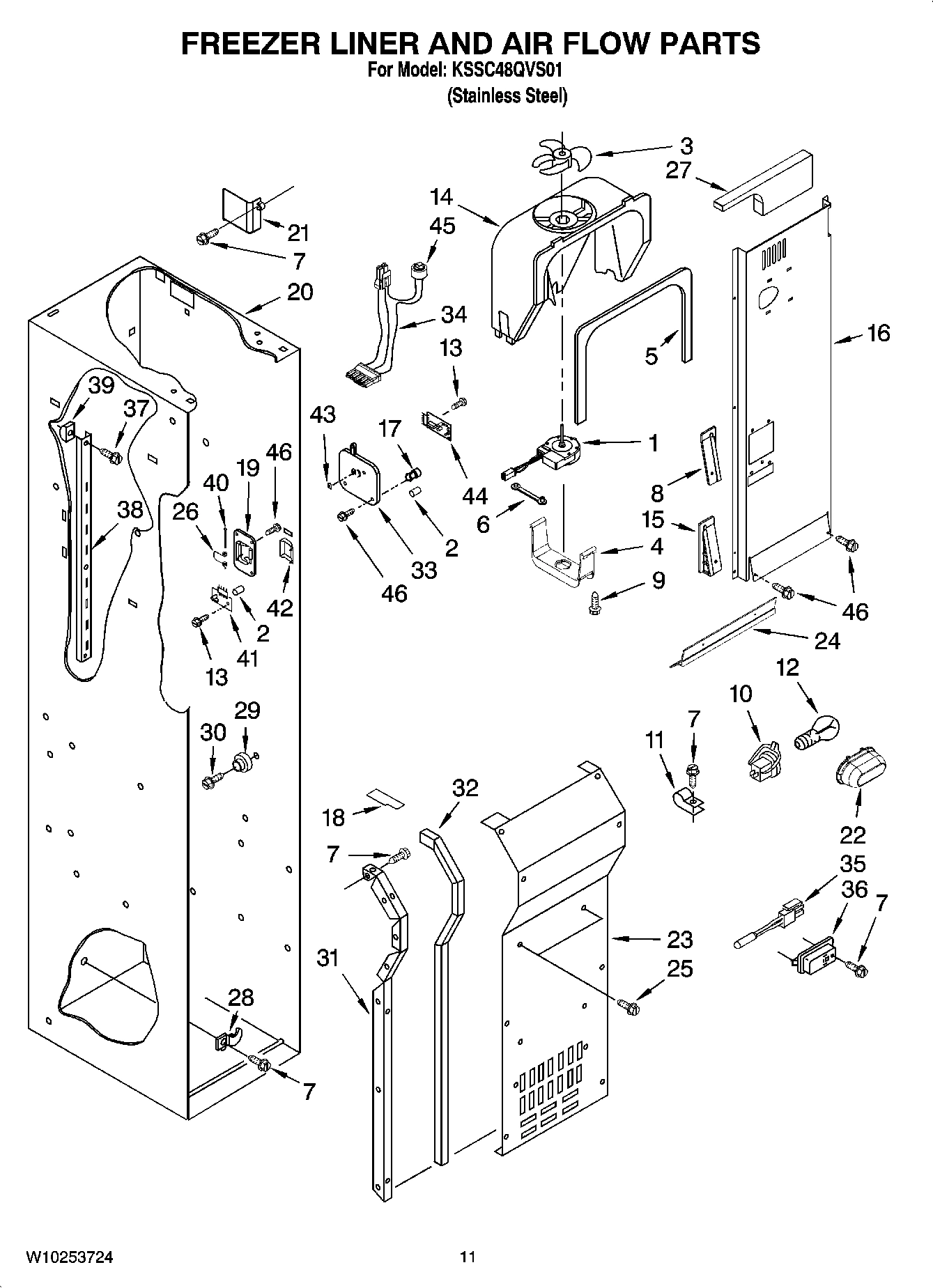 08 - FREEZER LINER AND AIR FLOW PARTS