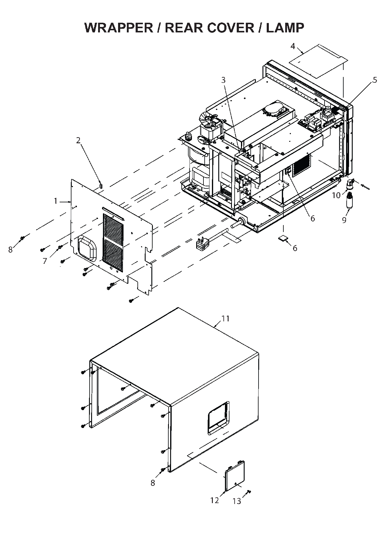 WRAPPER / REAR COVER / LAMP