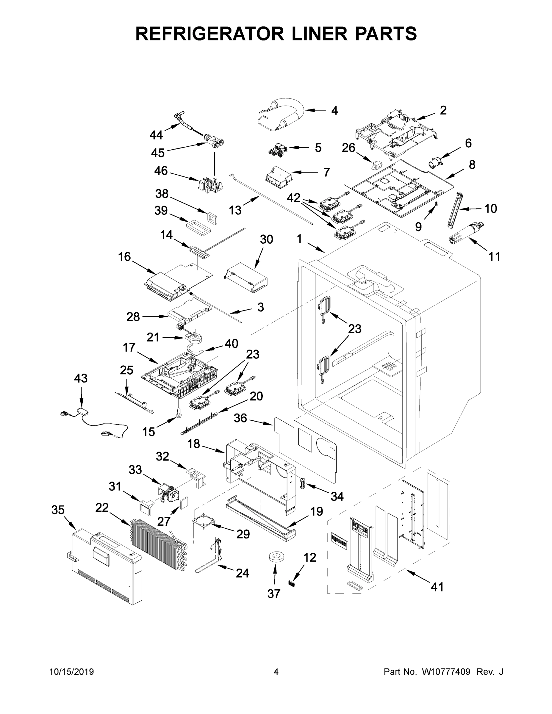 03 - REFRIGERATOR LINER PARTS