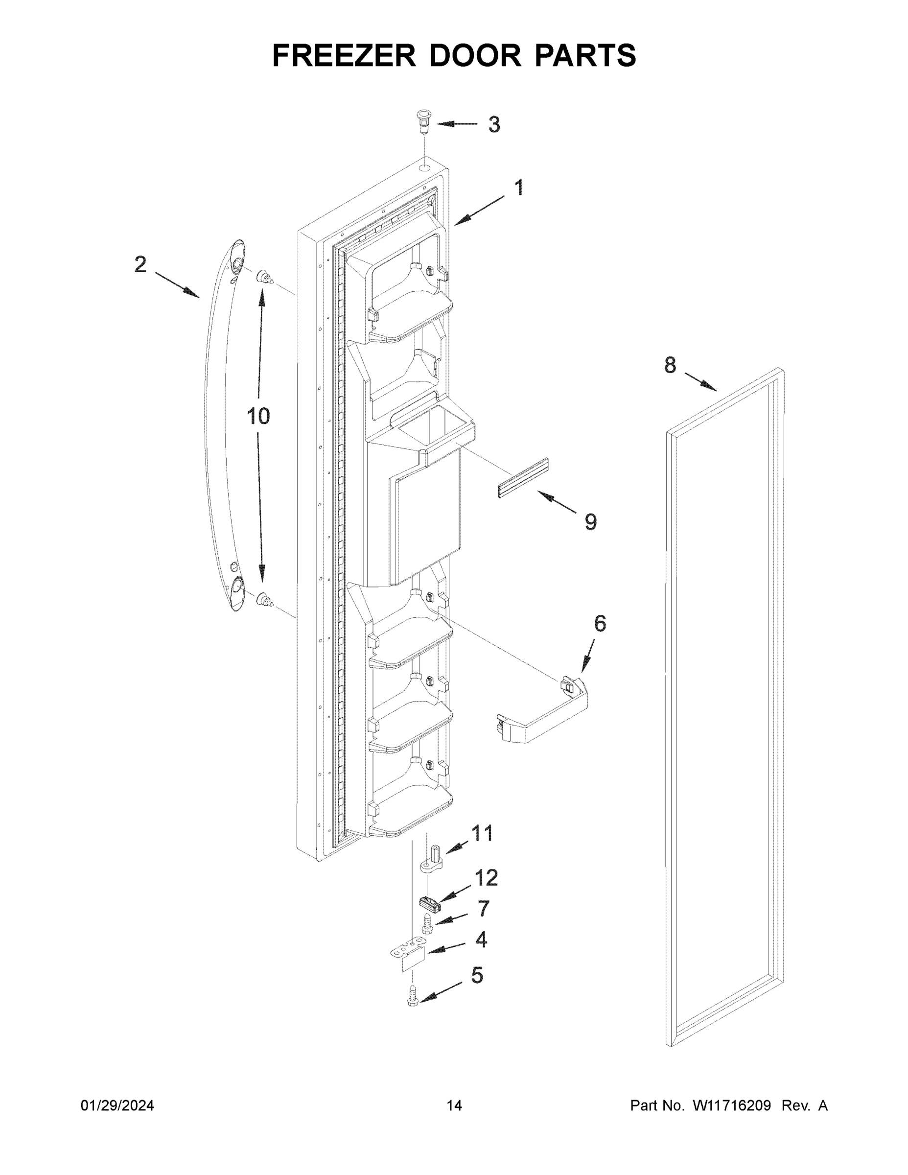 08 - FREEZER DOOR PARTS