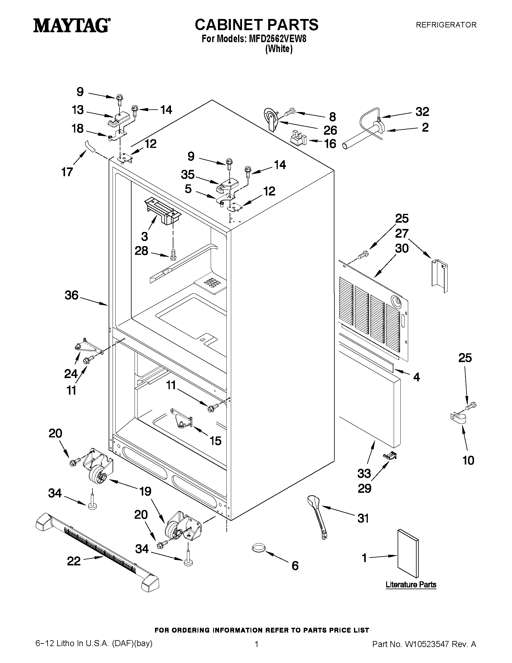 01 - CABINET PARTS
