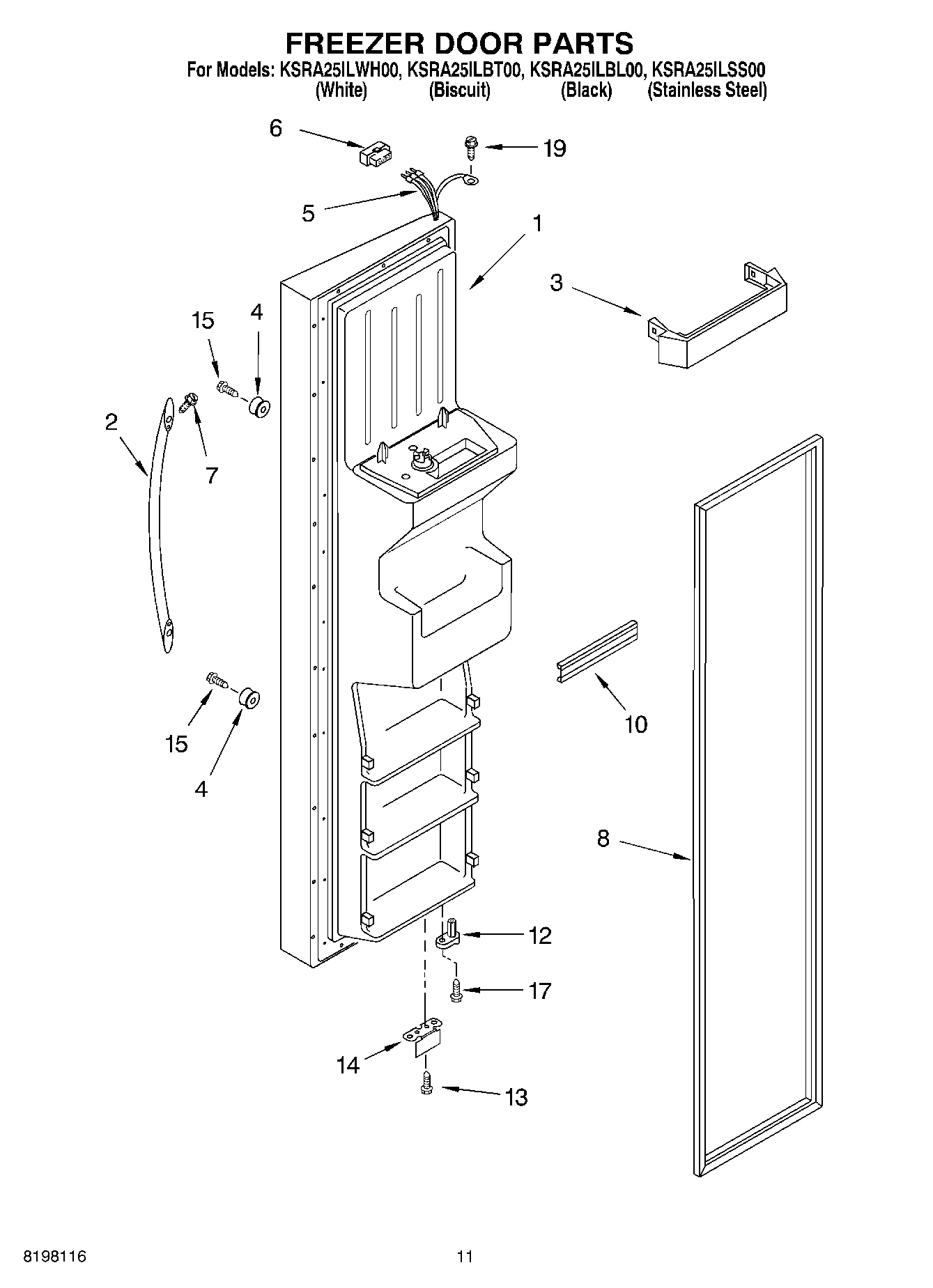 07 - FREEZER DOOR PARTS