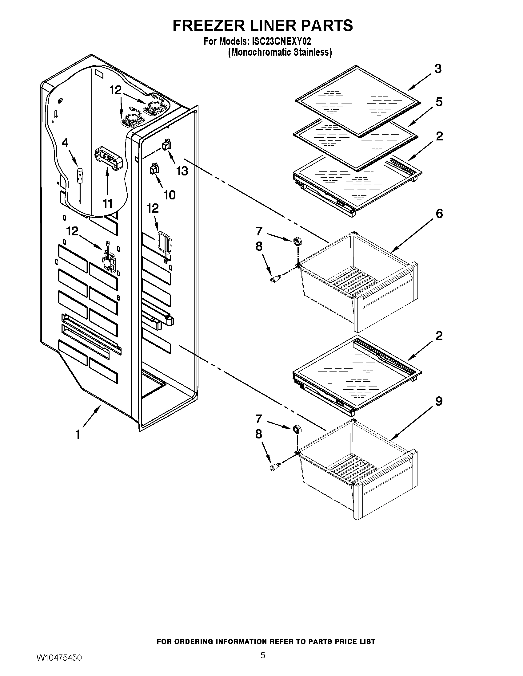 04 - FREEZER LINER PARTS
