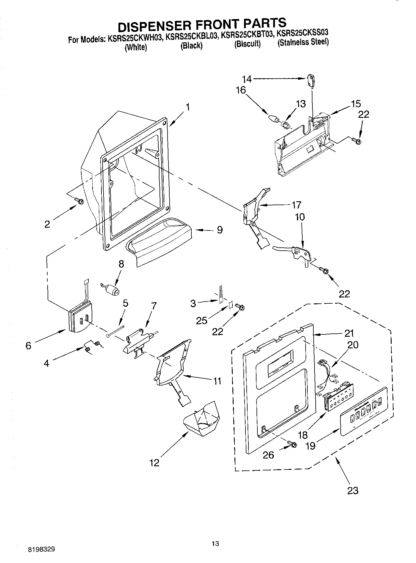 08 - DISPENSER FRONT PARTS