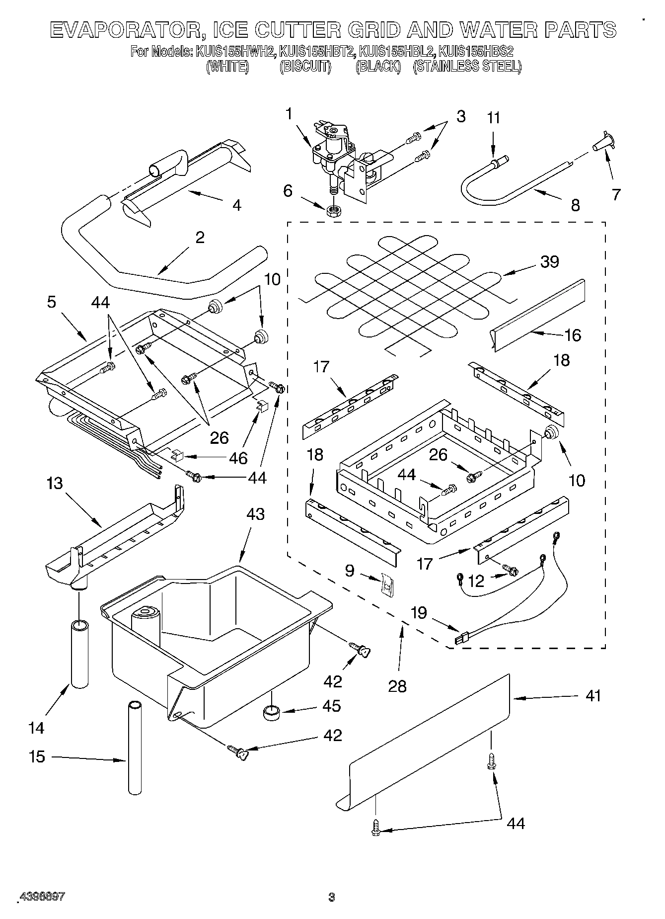 02 - EVAPORATOR, ICE CUTTER GRID AND WATER