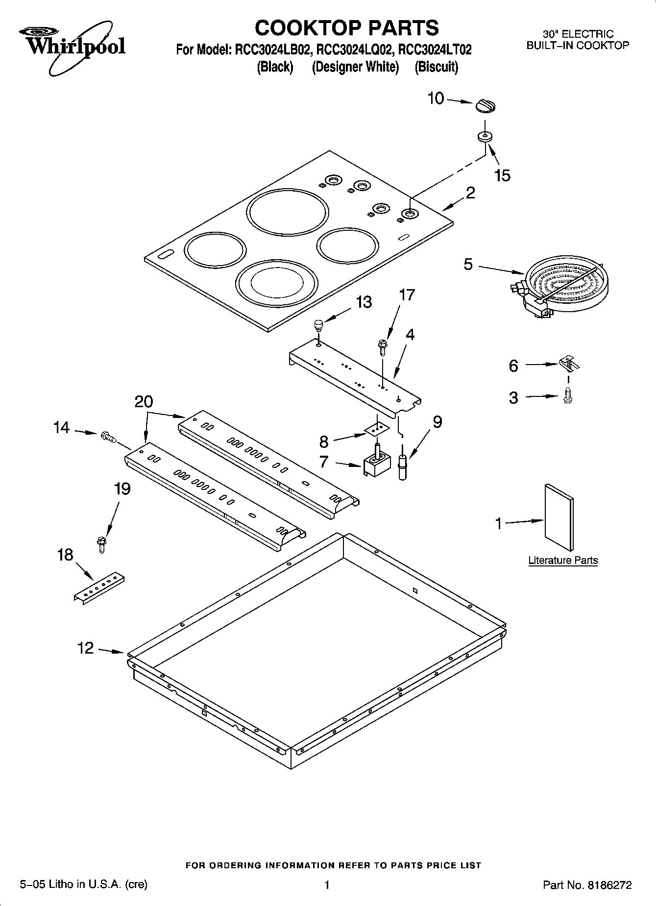01 - COOKTOP PARTS, OPTIONAL PARTS