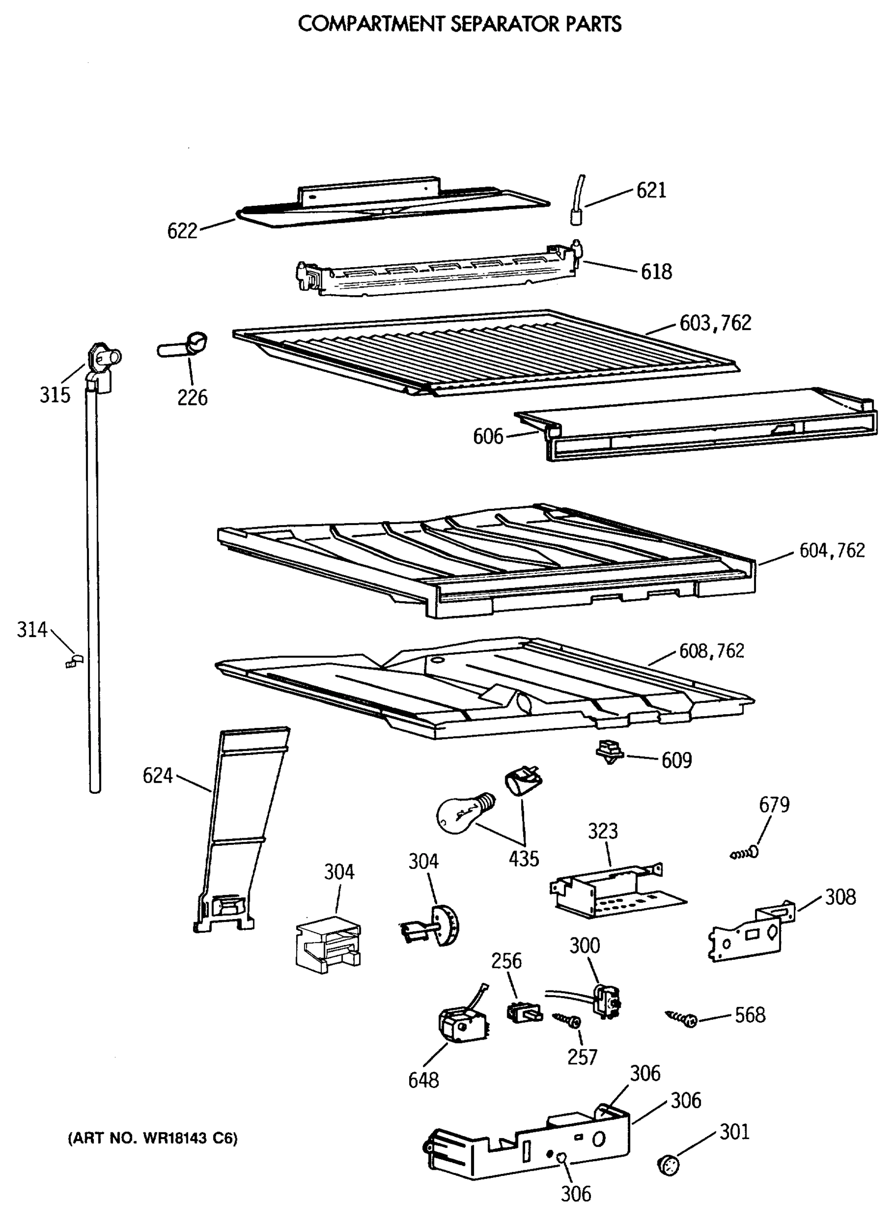 COMPARTMENT SEPARATOR PARTS
