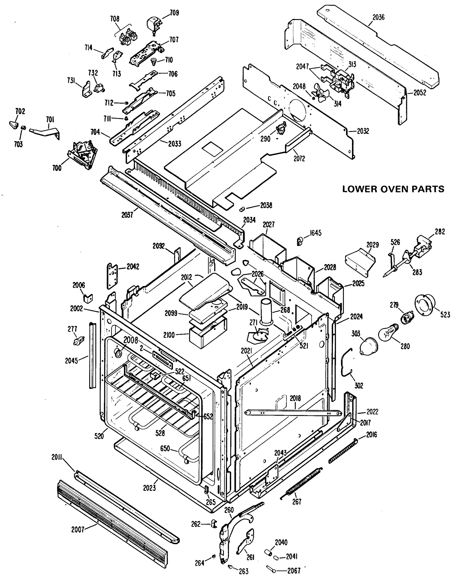 LOWER OVEN PARTS