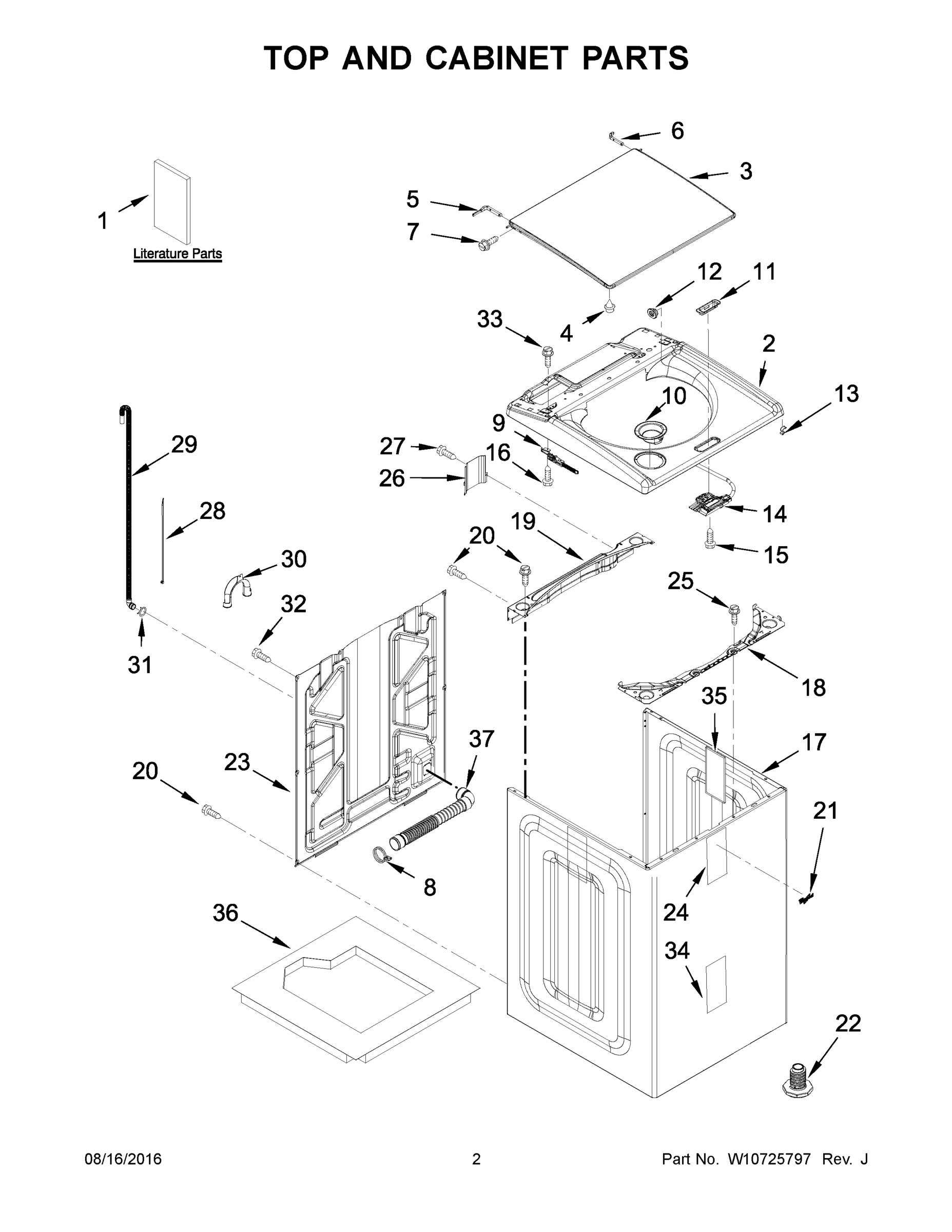 02 - TOP AND CABINET PARTS