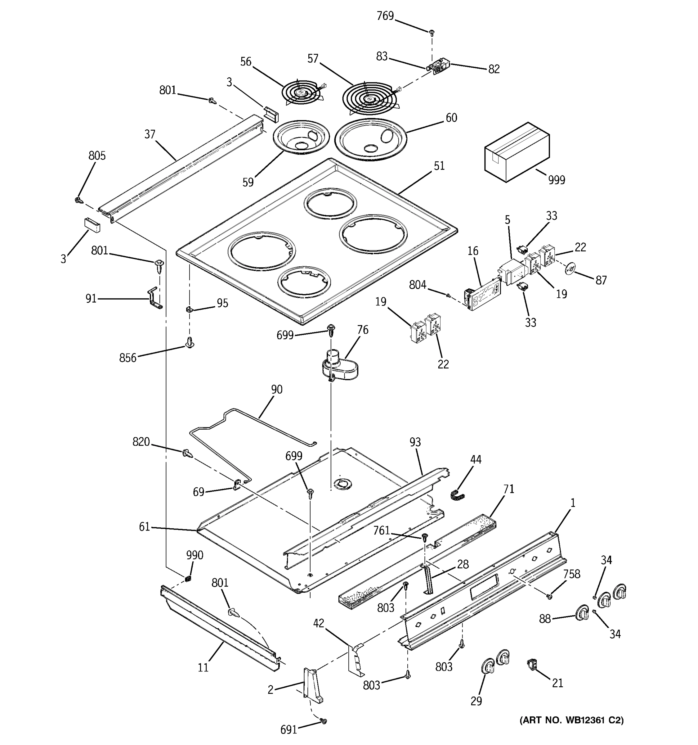 CONTROL PANEL & COOKTOP