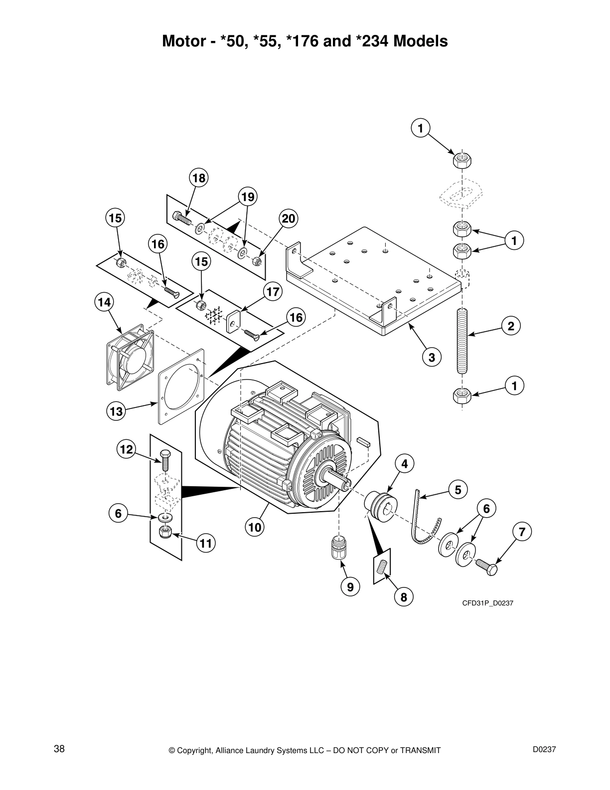 Motor - *50, *55, *176 and *234 Models