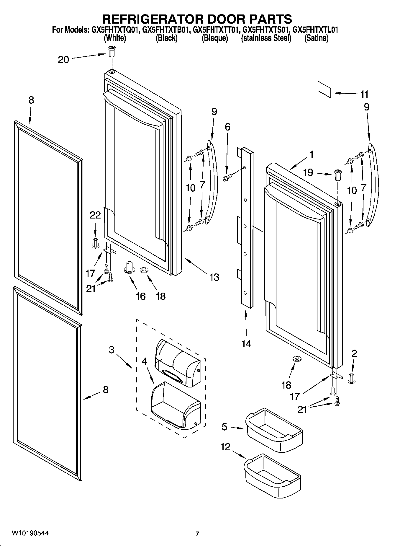 04 - REFRIGERATOR DOOR PARTS