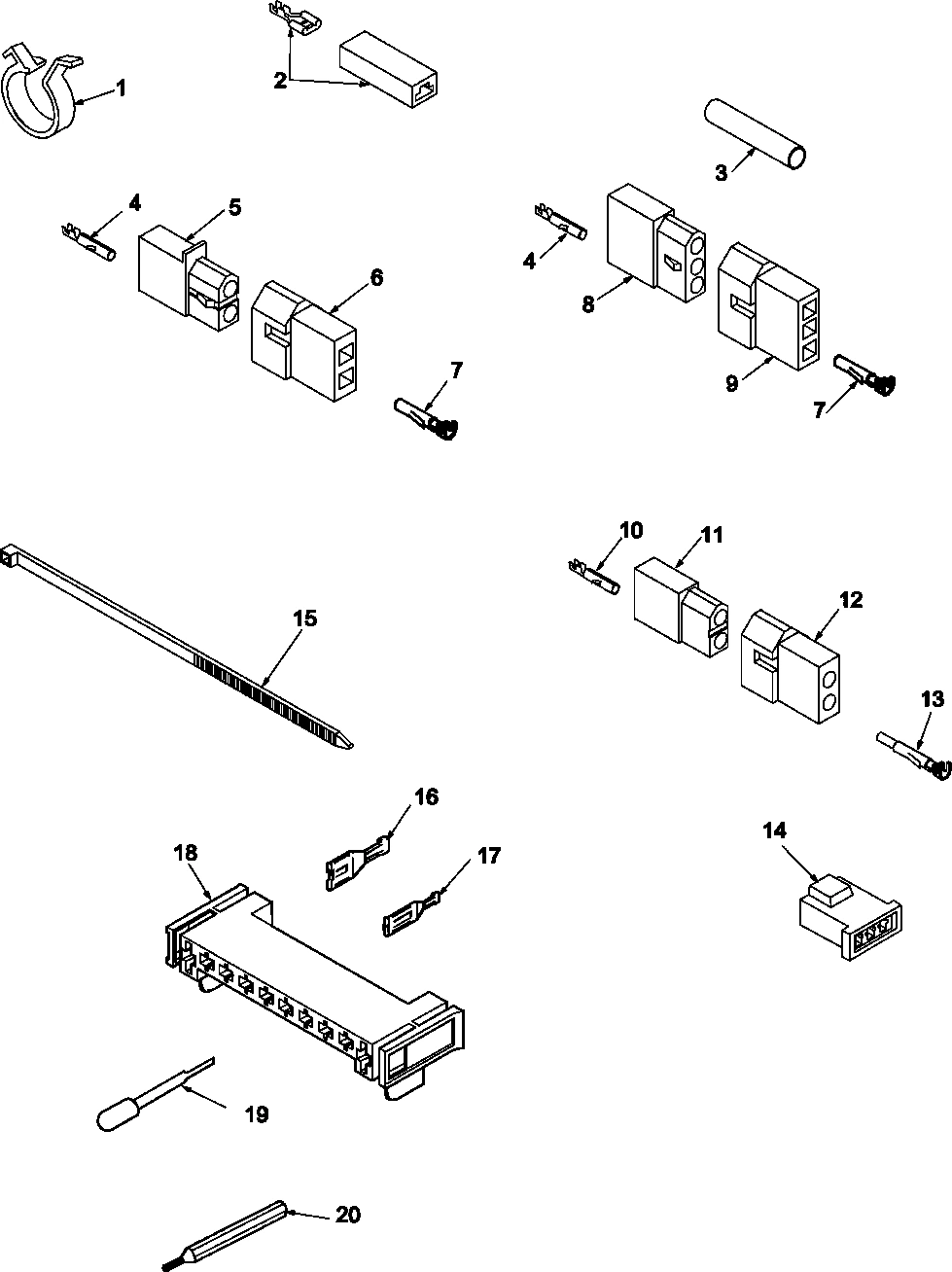 10 - TERMINALS AND MOTOR CONNECTION BLOCK