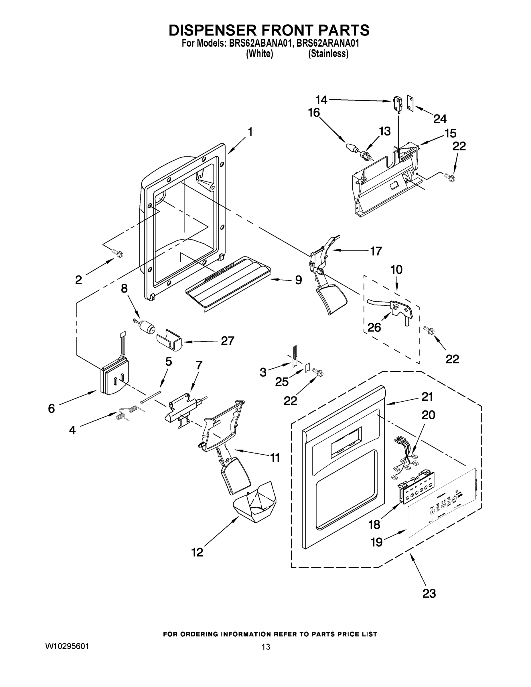 08 - DISPENSER FRONT PARTS