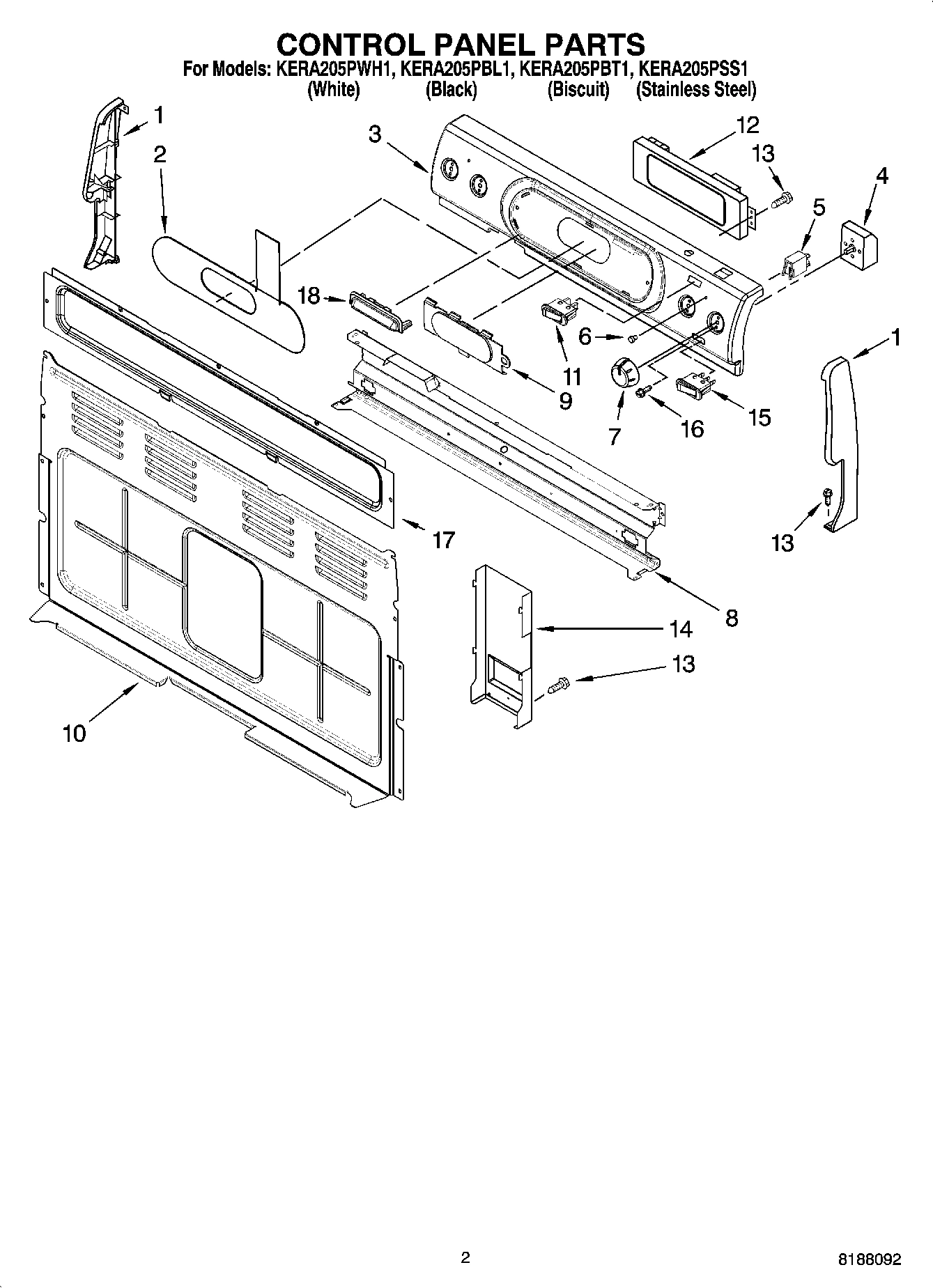 02 - CONTROL PANEL PARTS