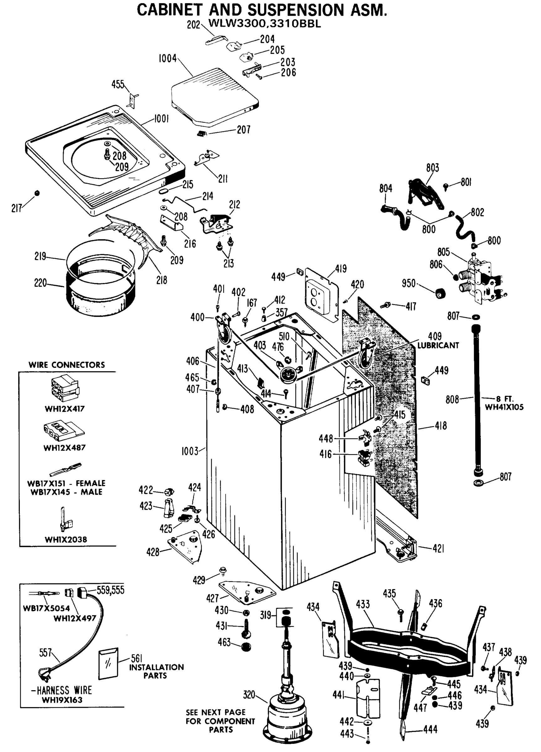 CABINET AND SUSPENSION ASM.