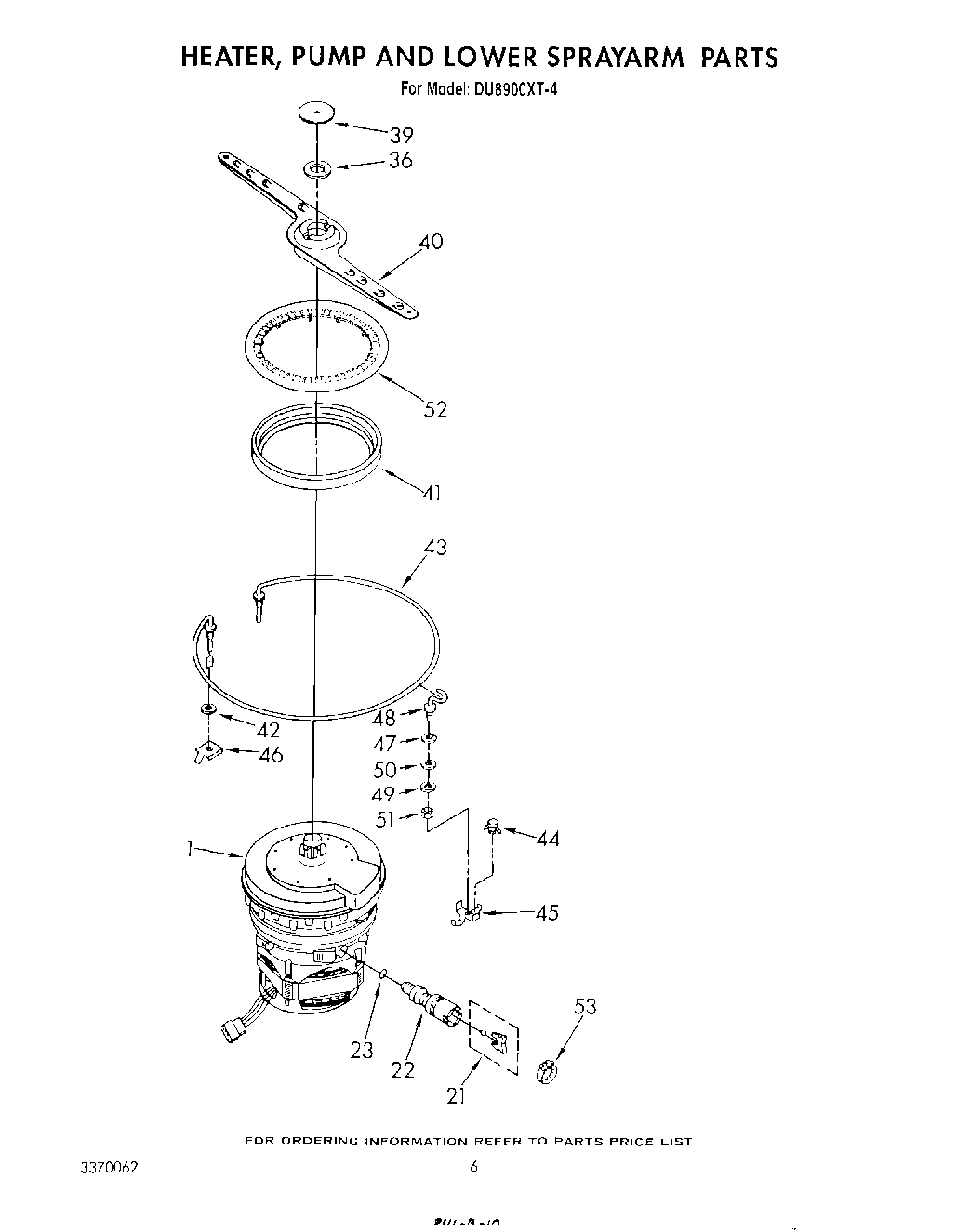 04 - HEATER, PUMP AND LOWER SPRAY ARM
