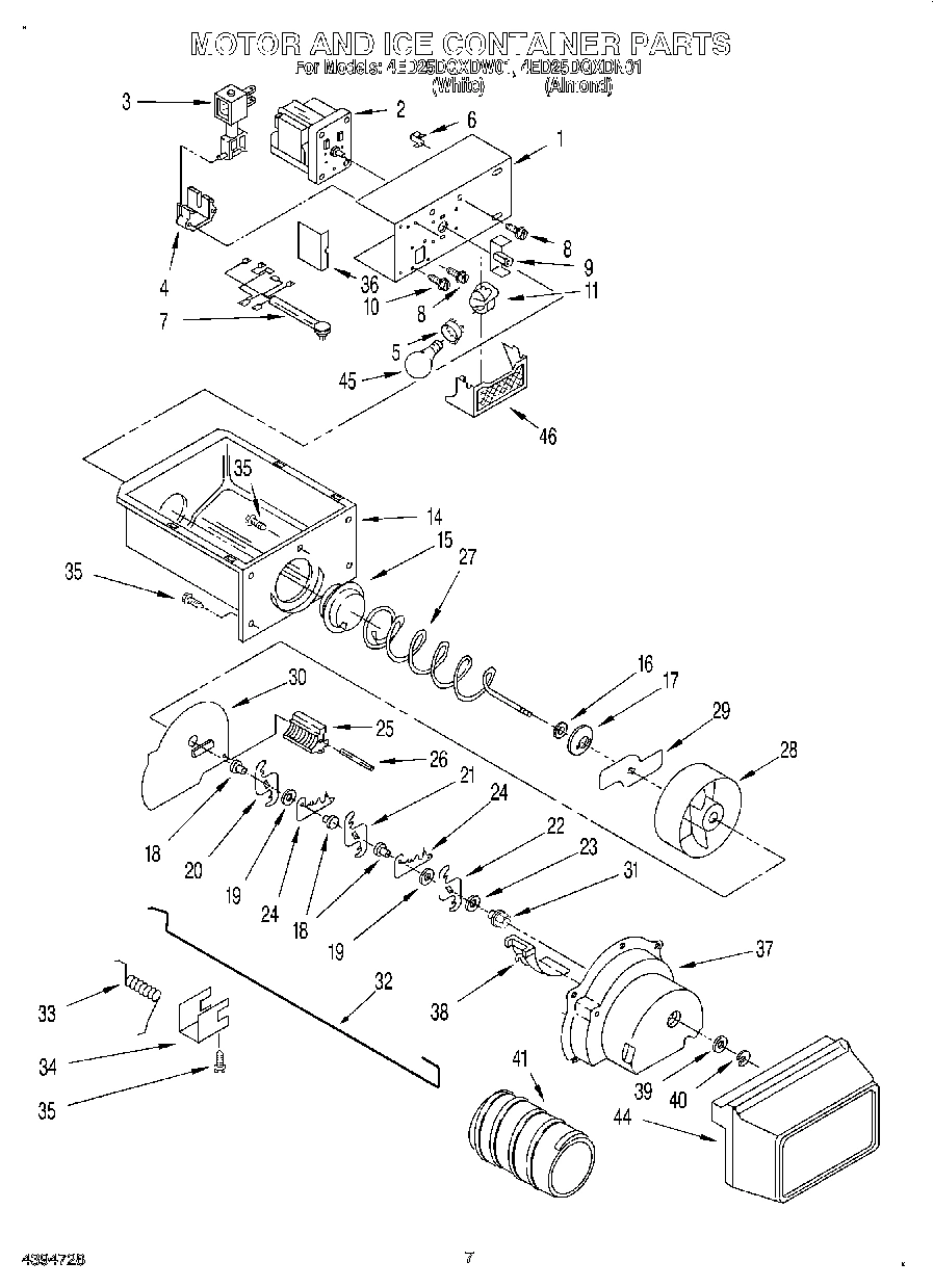 05 - MOTOR AND ICE CONTAINER