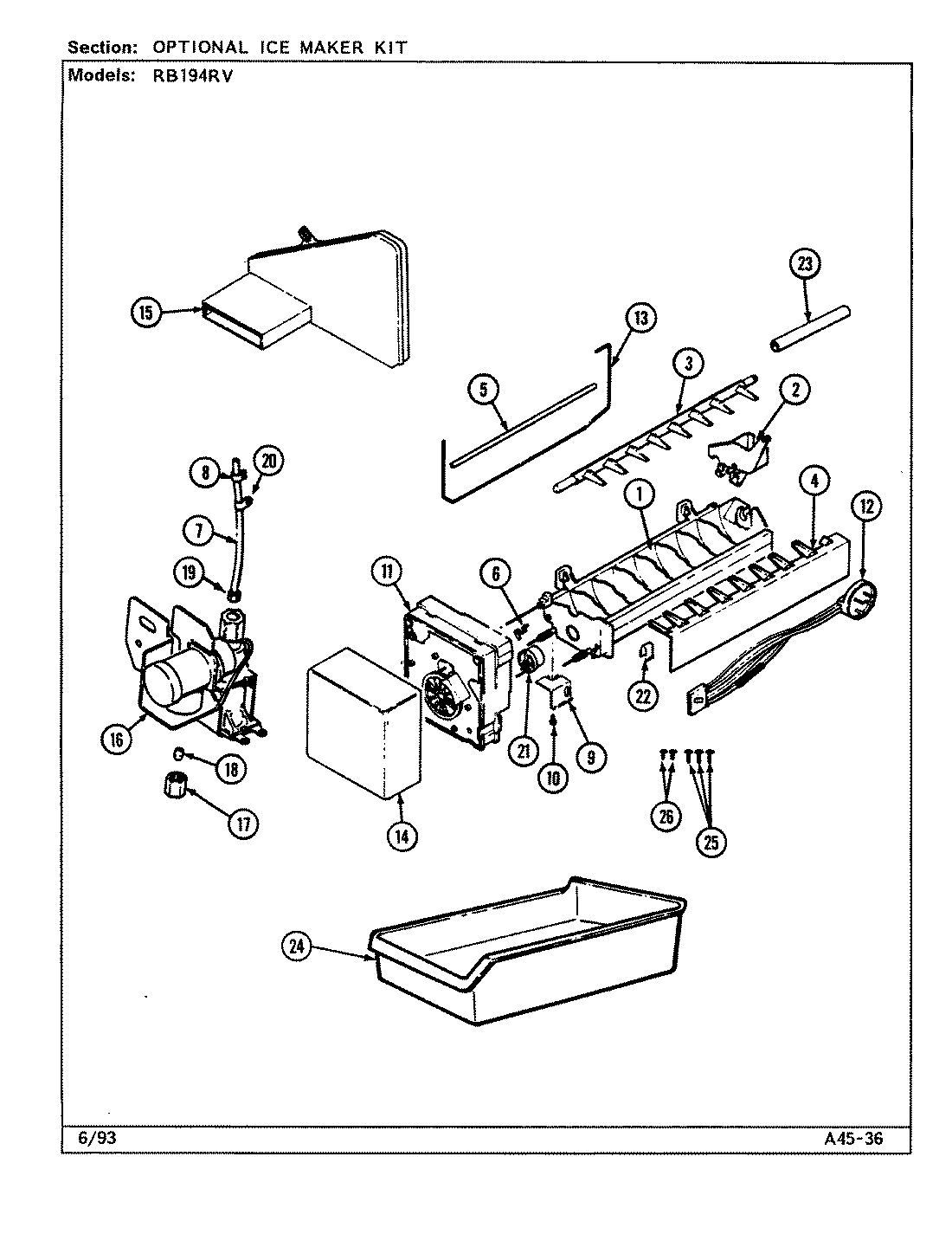 06 - OPTIONAL ICE MAKER KIT