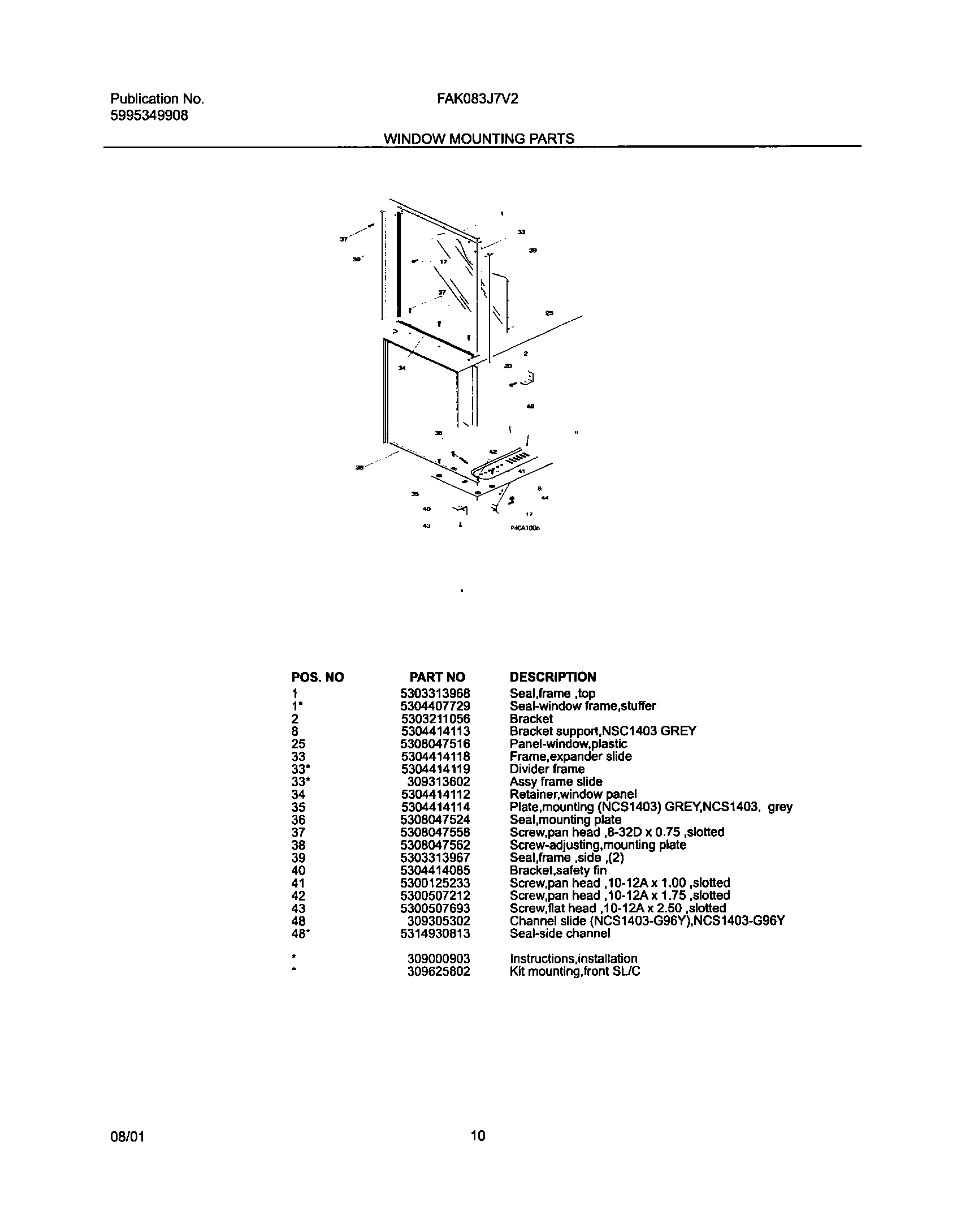 11 - WINDOW MOUNTING PARTS