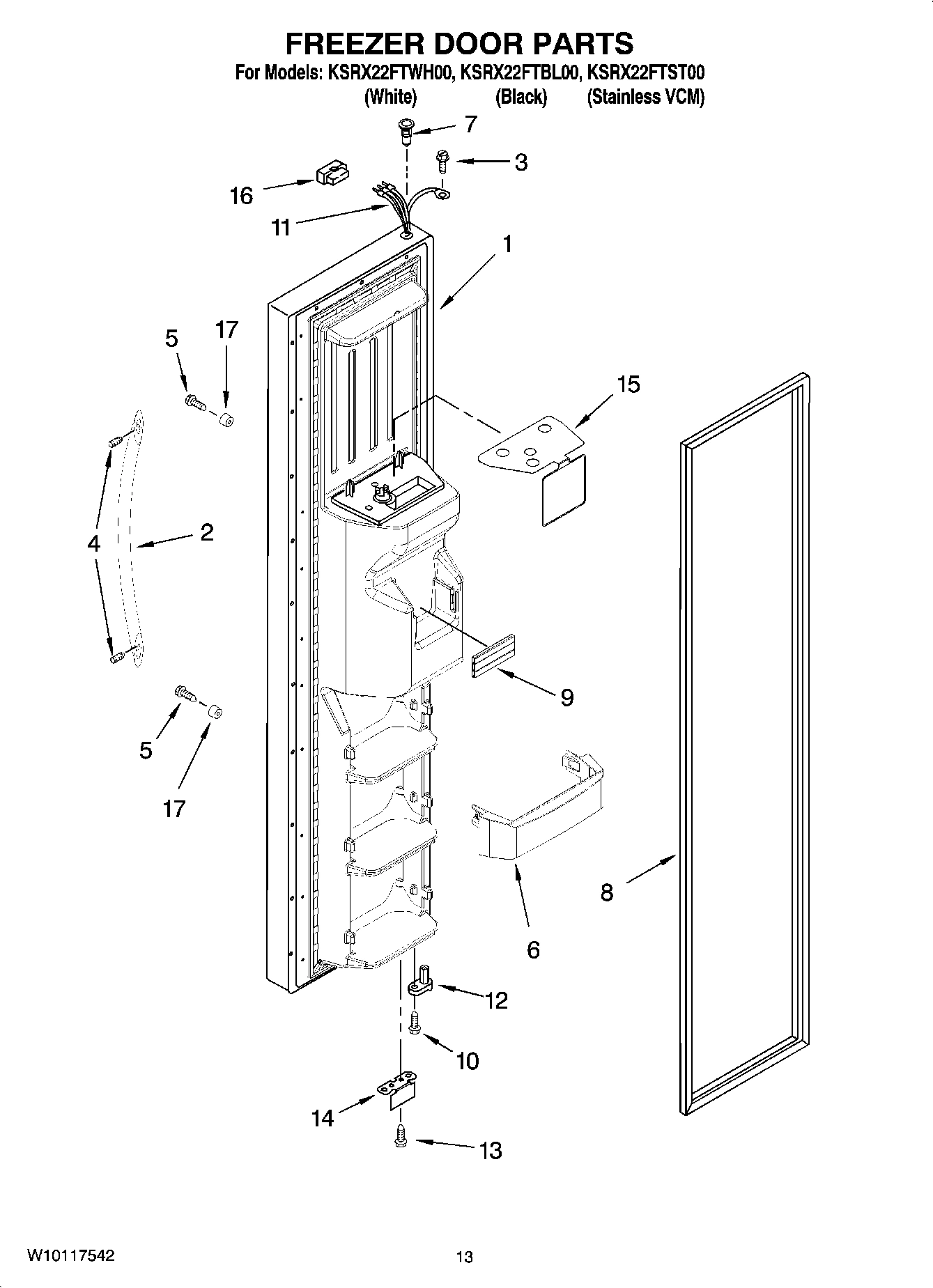 08 - FREEZER DOOR PARTS