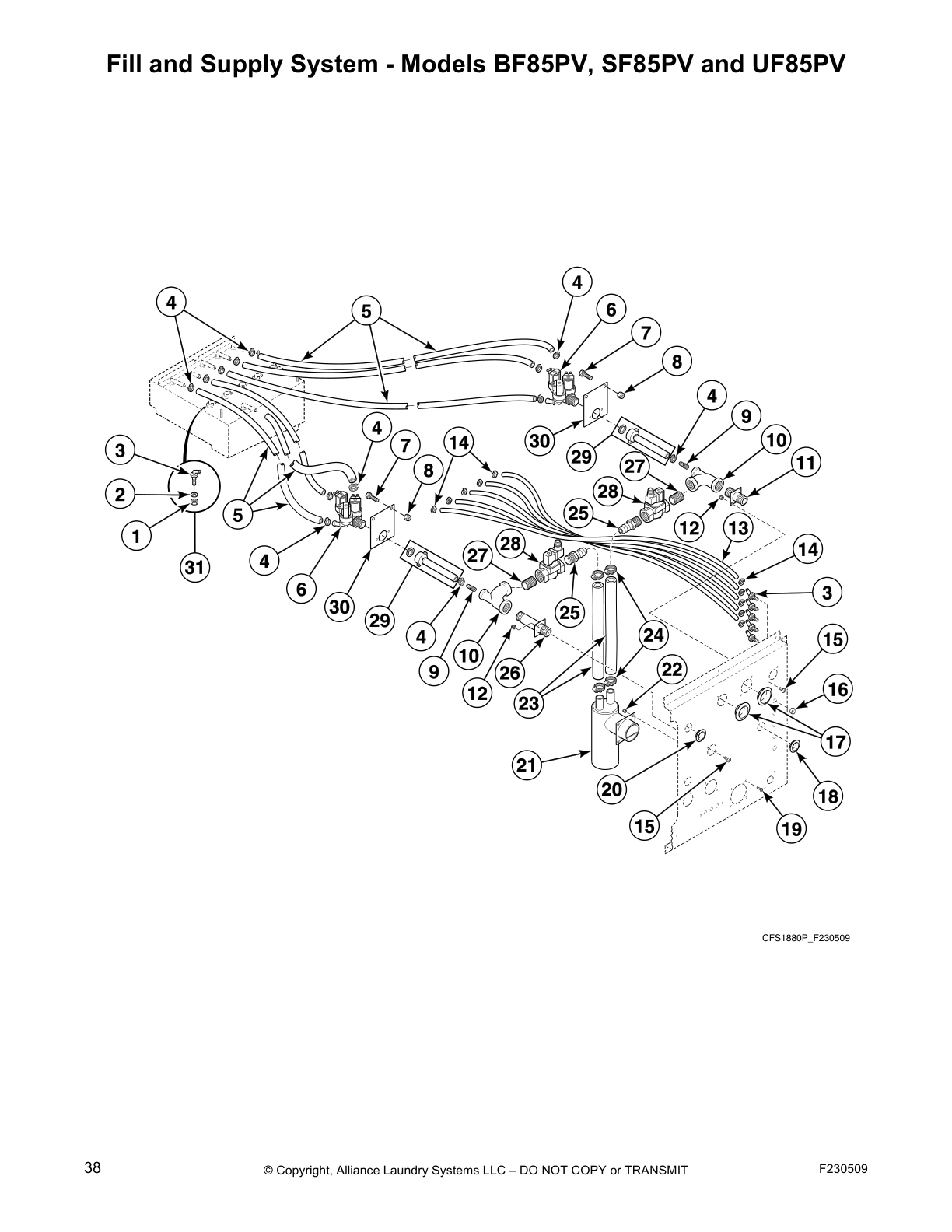 Fill and Supply System - Models BF85PV, SF85PV and UF85PV