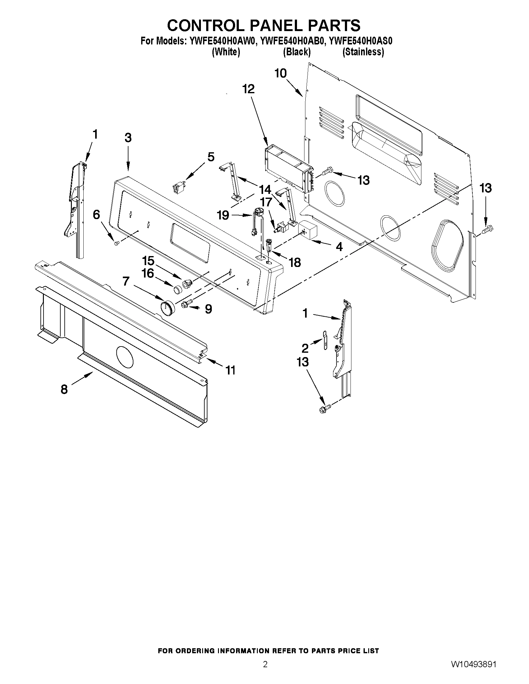02 - CONTROL PANEL PARTS