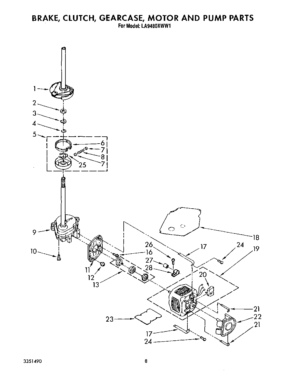 06 - BRAKE, CLUTCH, GEARCASE, MOTOR AND PUMP