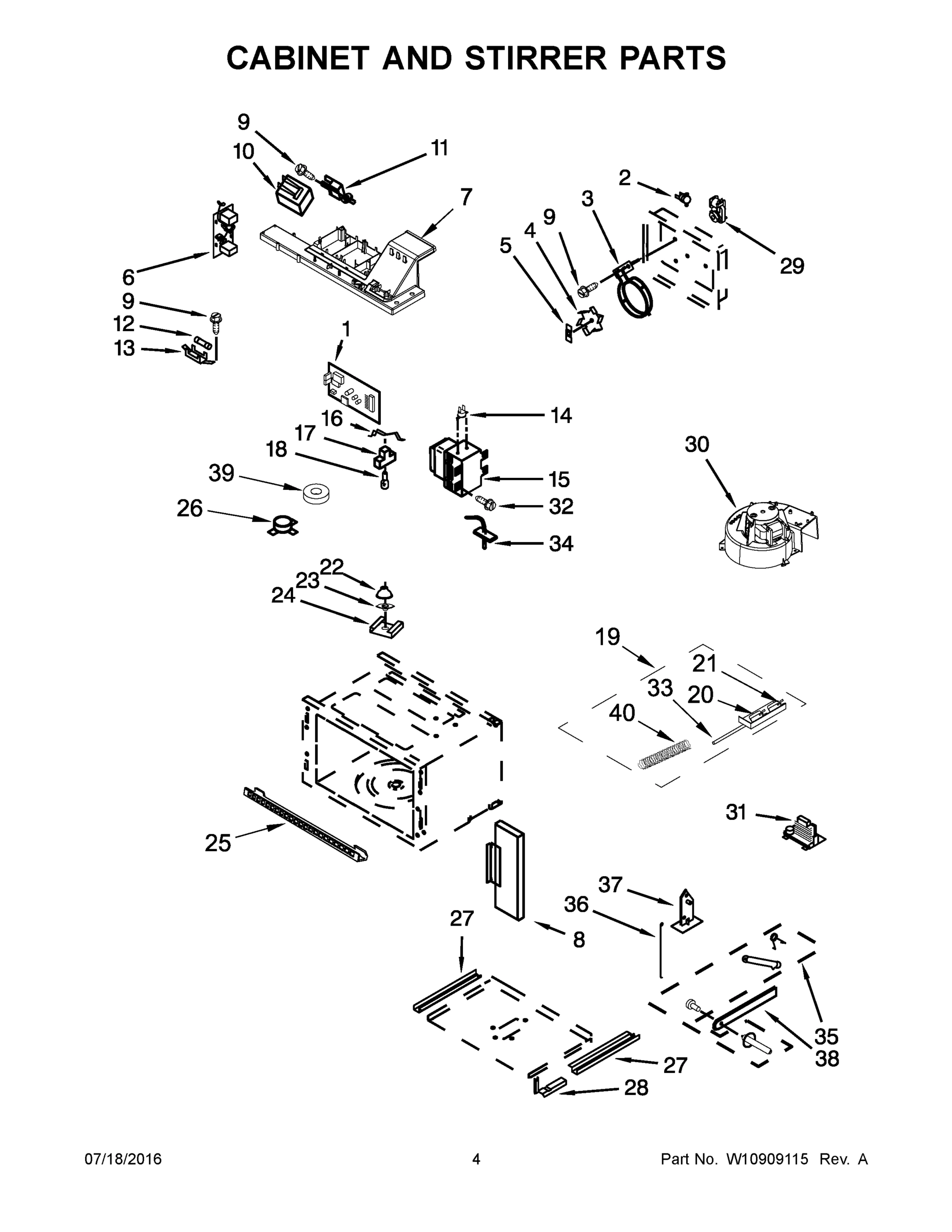 03 - CABINET AND STIRRER PARTS
