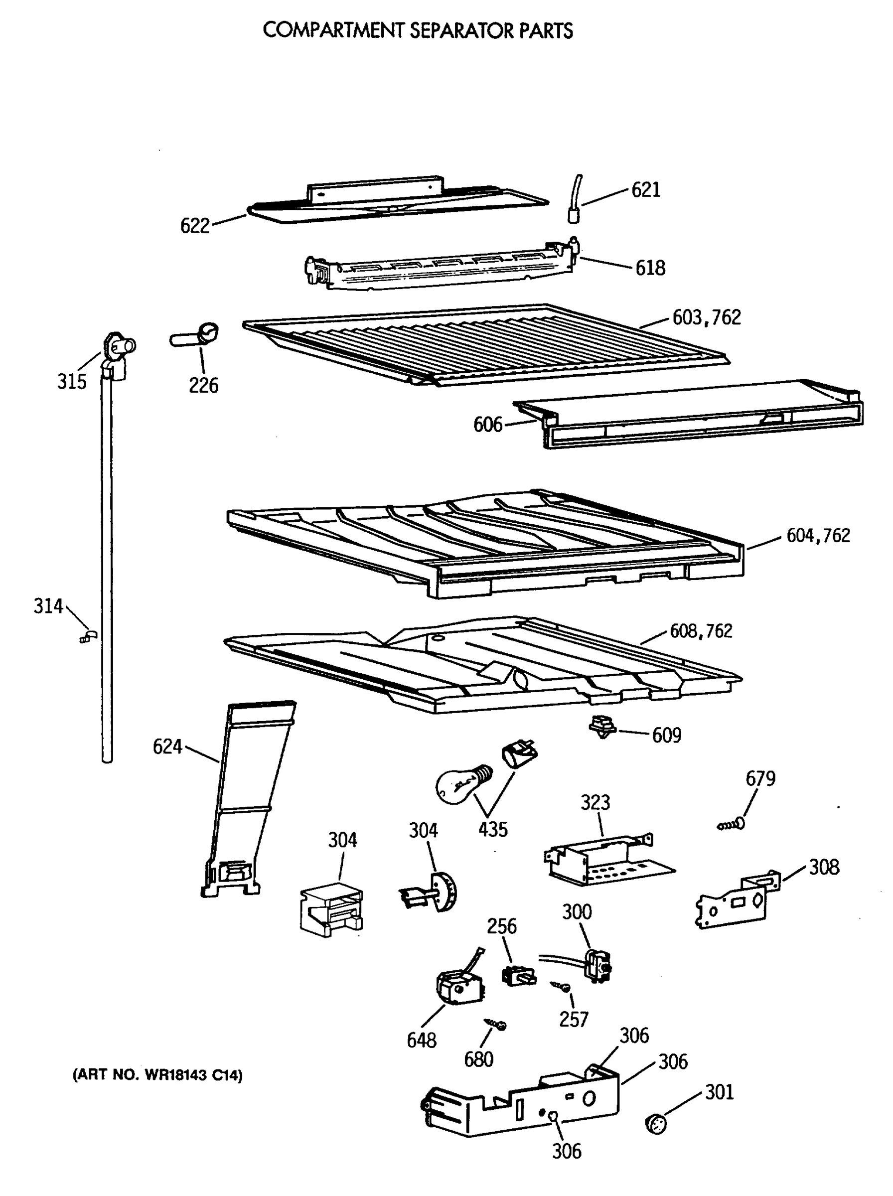 COMPARTMENT SEPARATOR PARTS