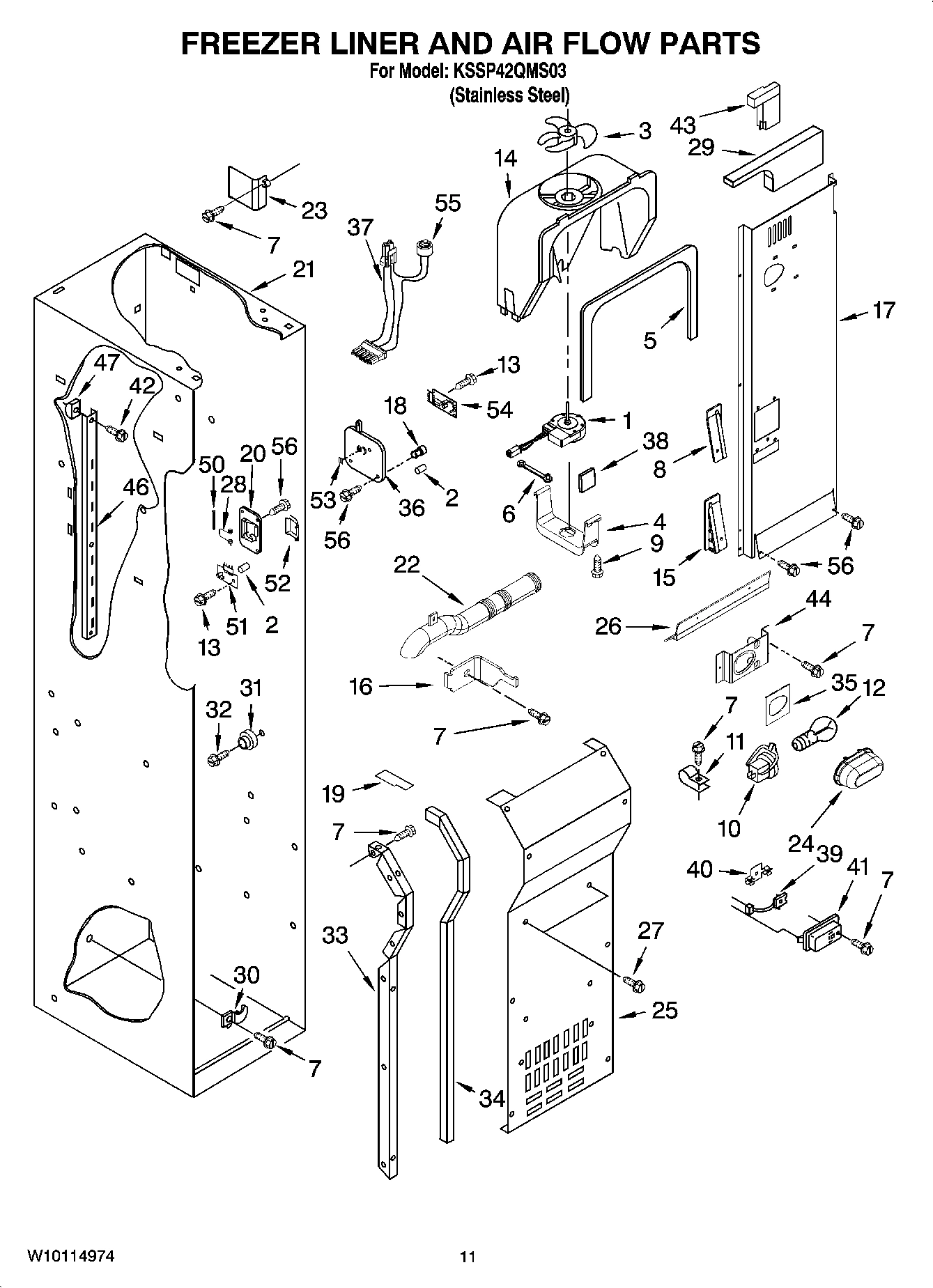 08 - FREEZER LINER AND AIR FLOW PARTS