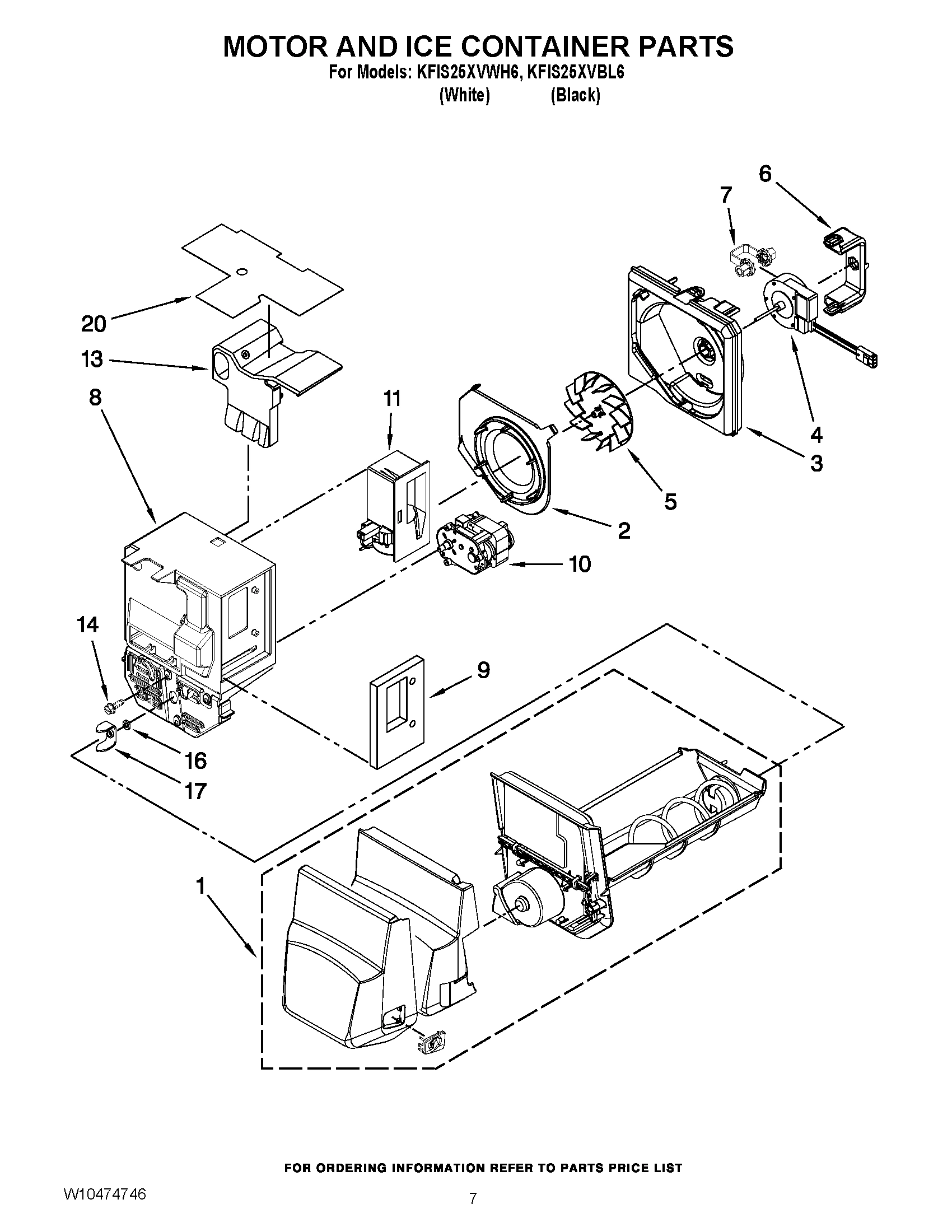 04 - MOTOR AND ICE CONTAINER PARTS
