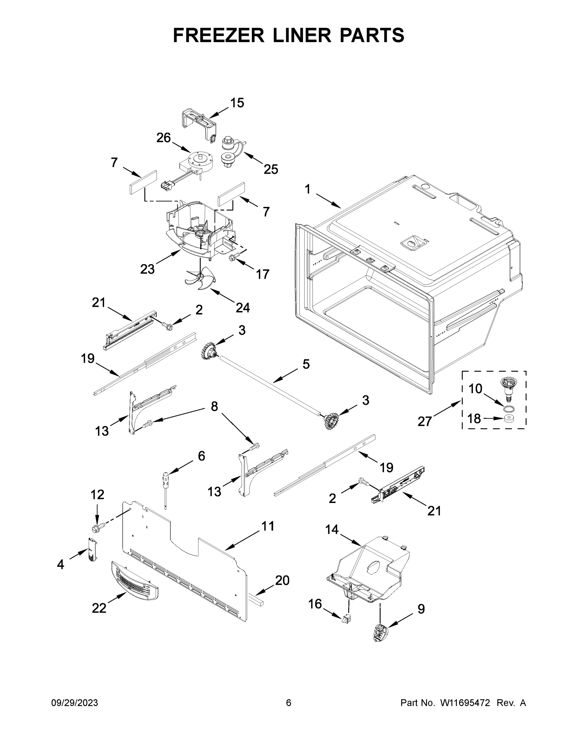 04 - FREEZER LINER PARTS
