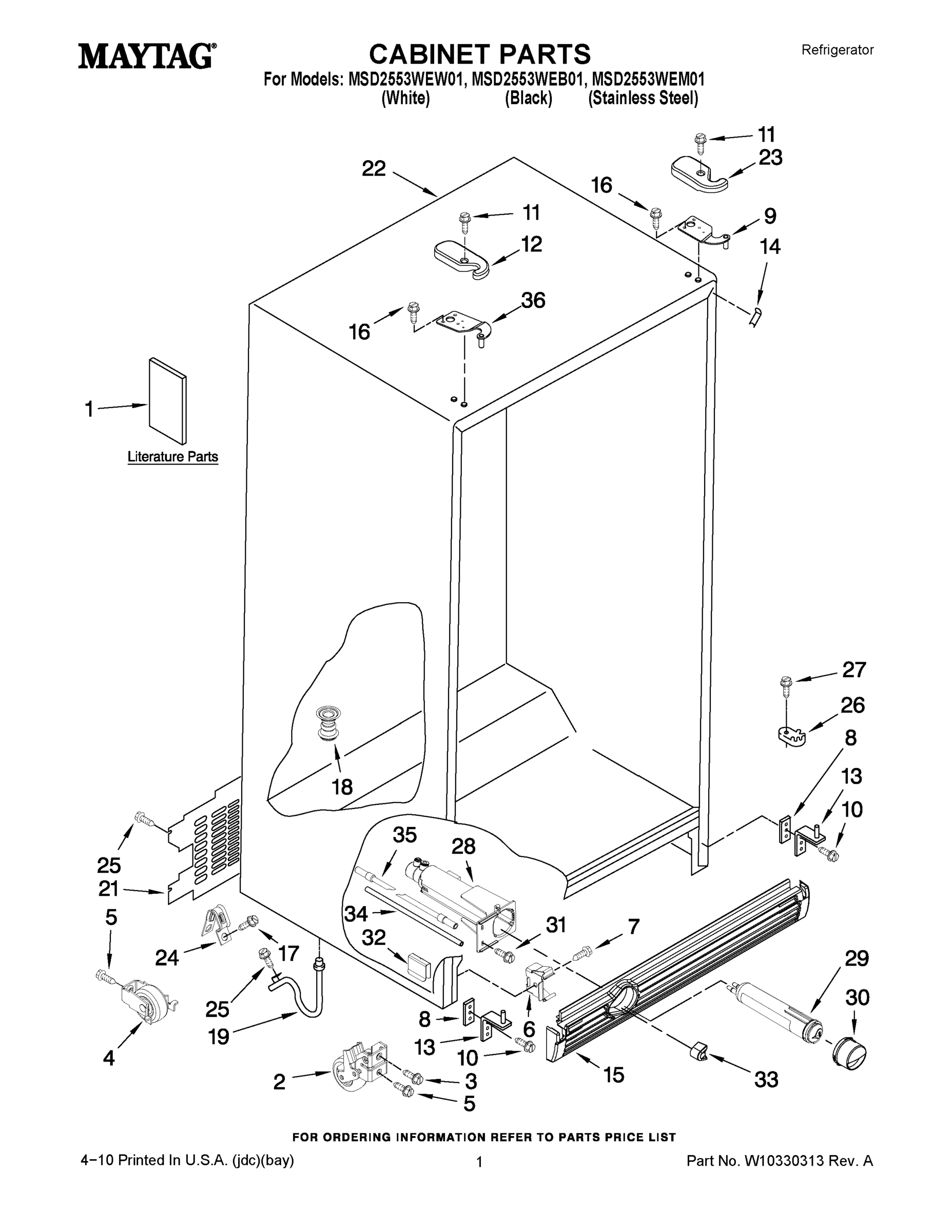 01 - CABINET PARTS