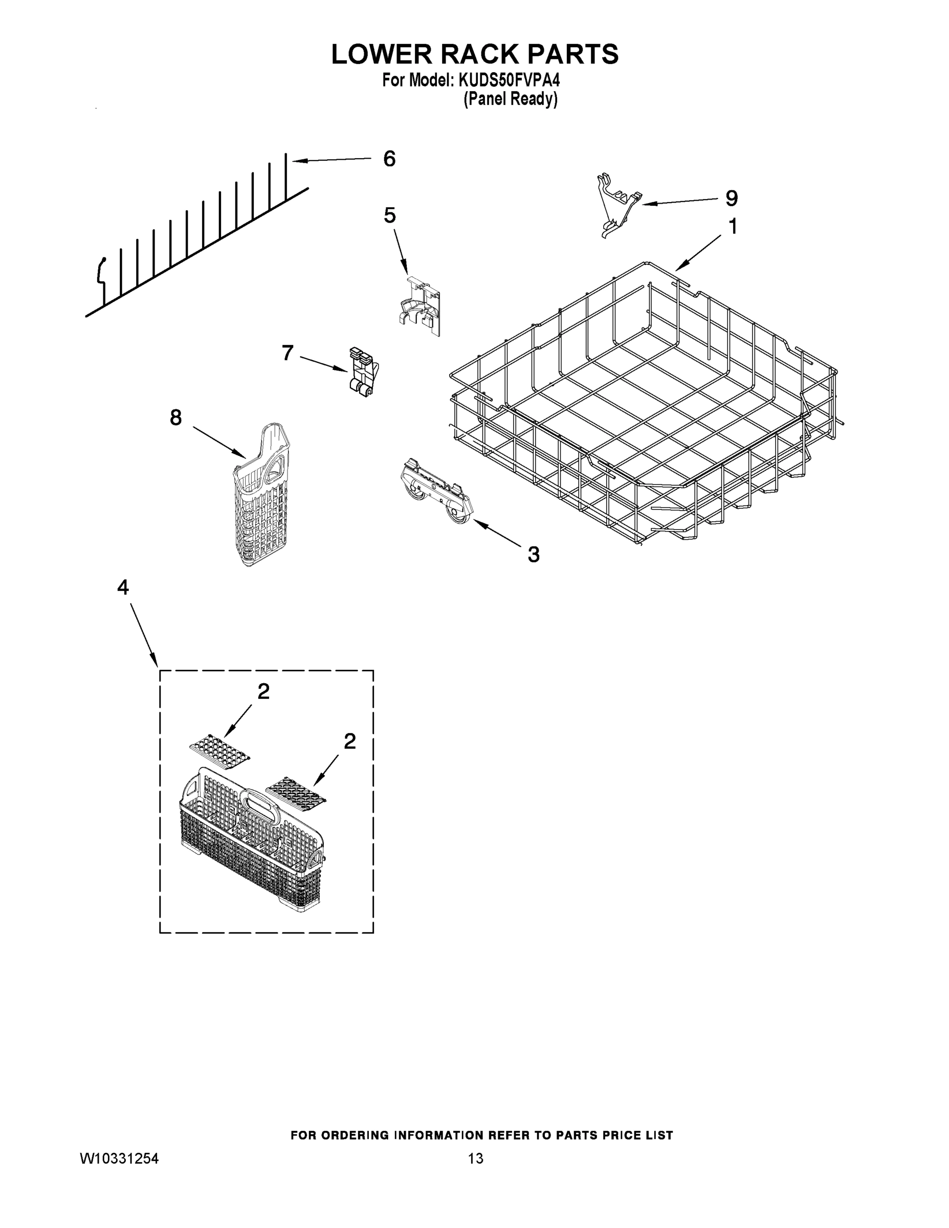 10 - LOWER RACK PARTS