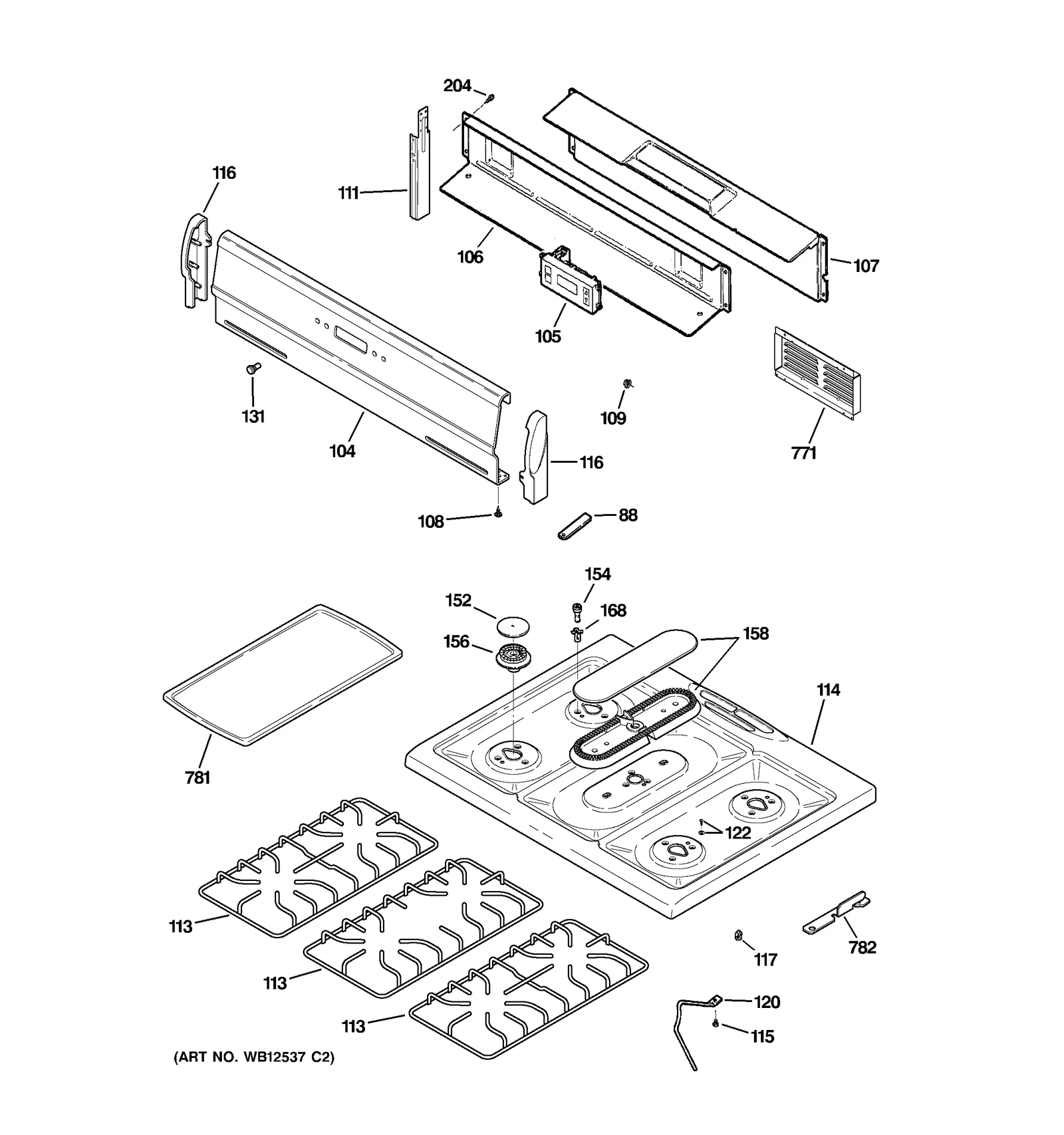 CONTROL PANEL & COOKTOP