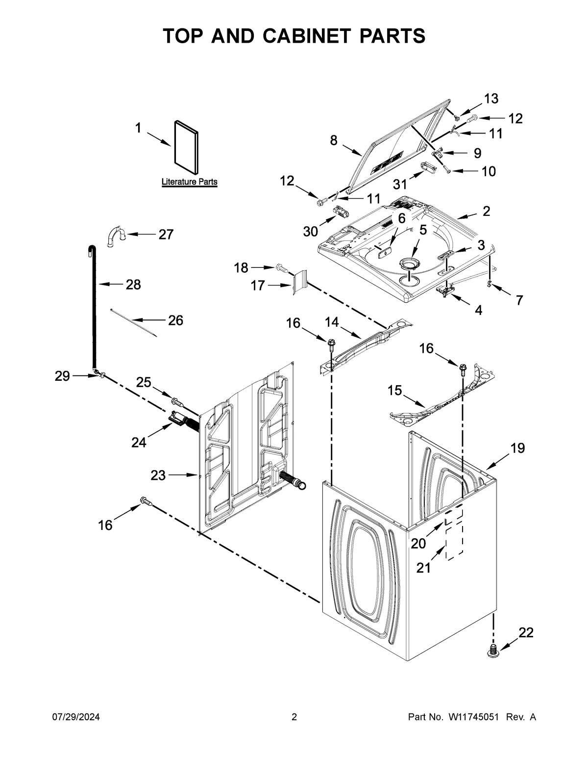 02 - TOP AND CABINET PARTS