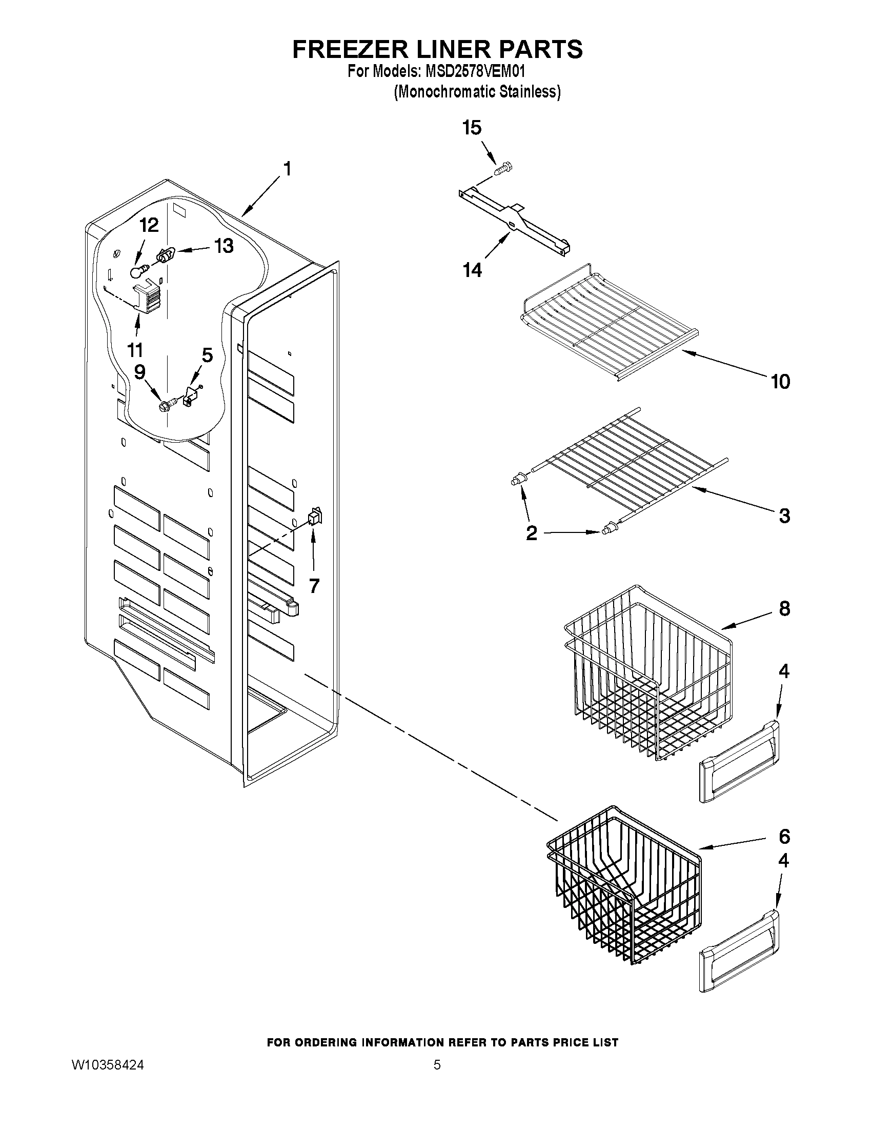 04 - FREEZER LINER PARTS