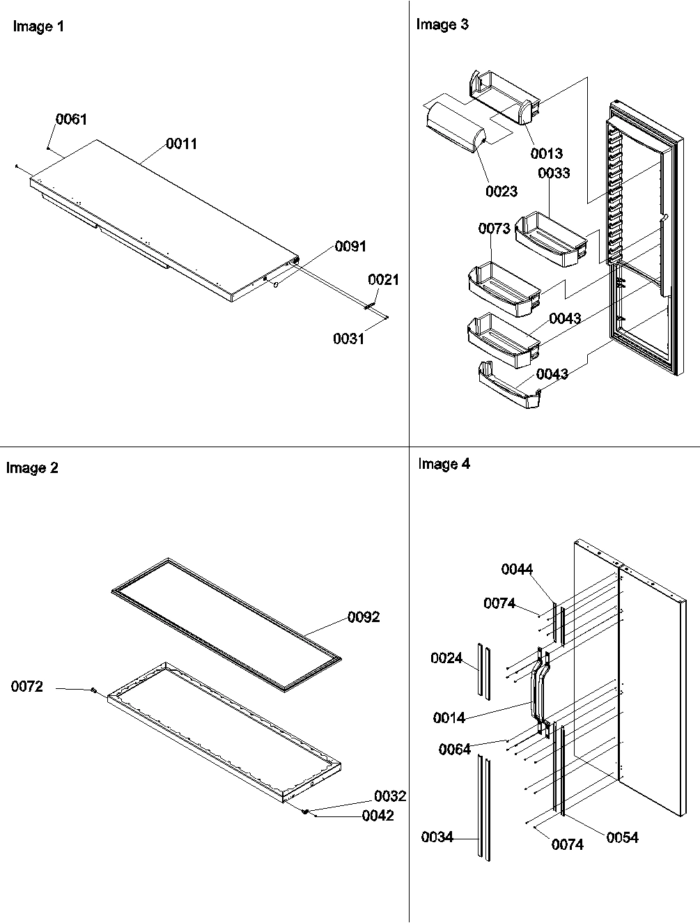 12 - REFRIG DOOR, TRIM AND HANDLES