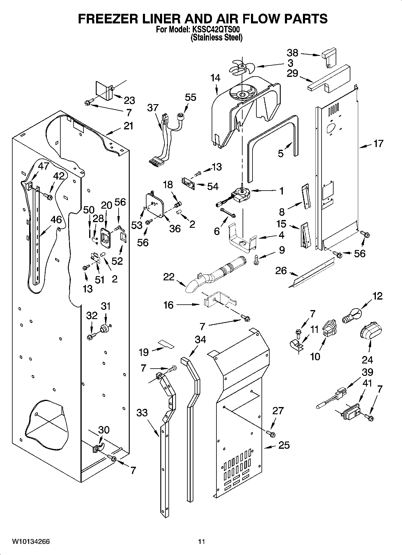 08 - FREEZER LINER AND AIR FLOW PARTS