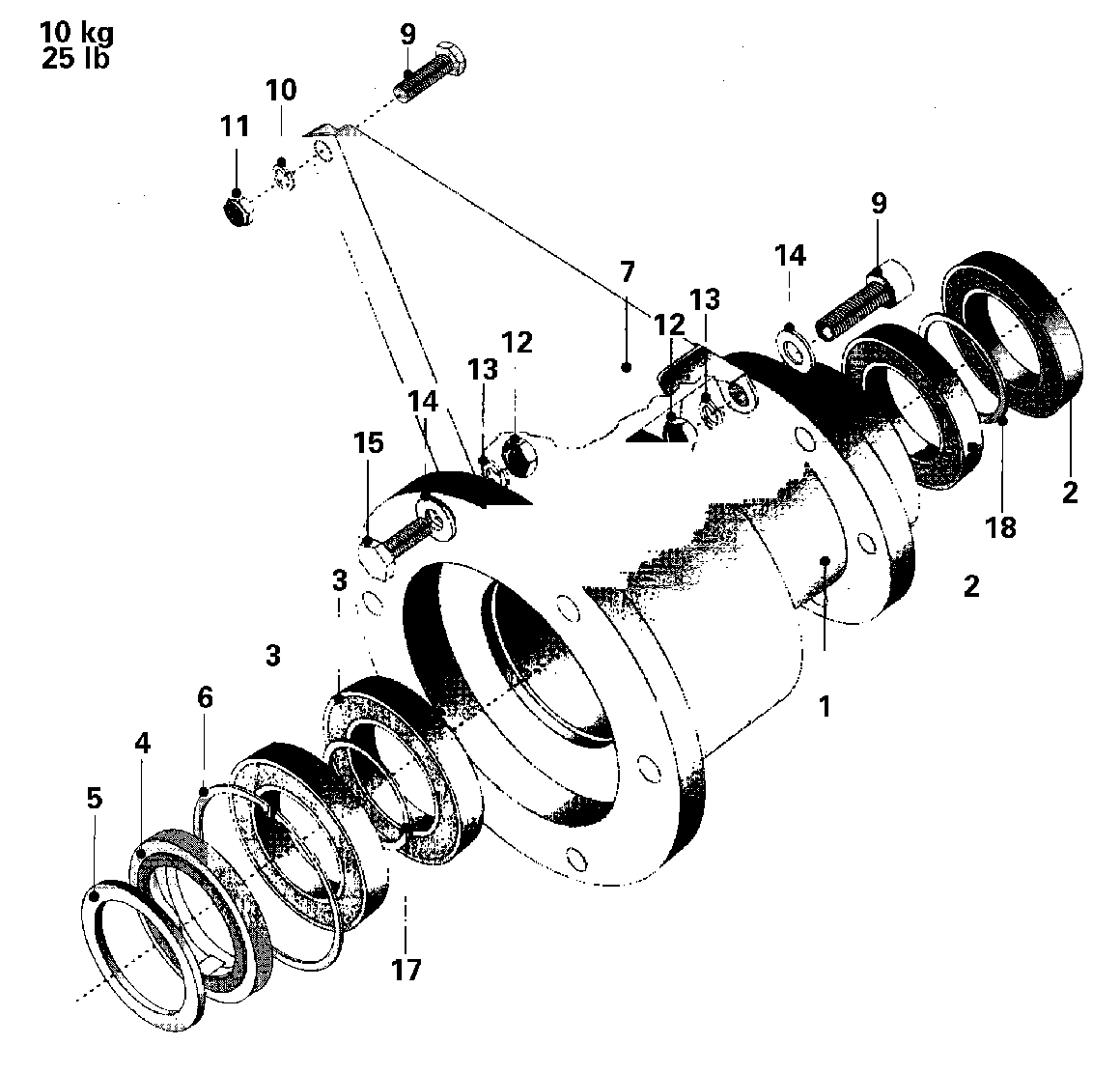 24 - BEARINGS & TRUNNION ASSY. (SERIES 11)