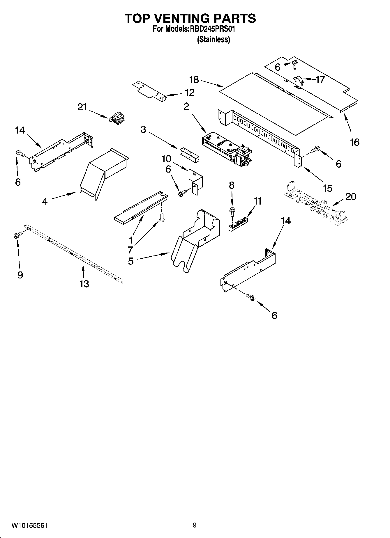 07 - TOP VENTING PARTS, OPTIONAL PARTS (NOT INCLUDED)