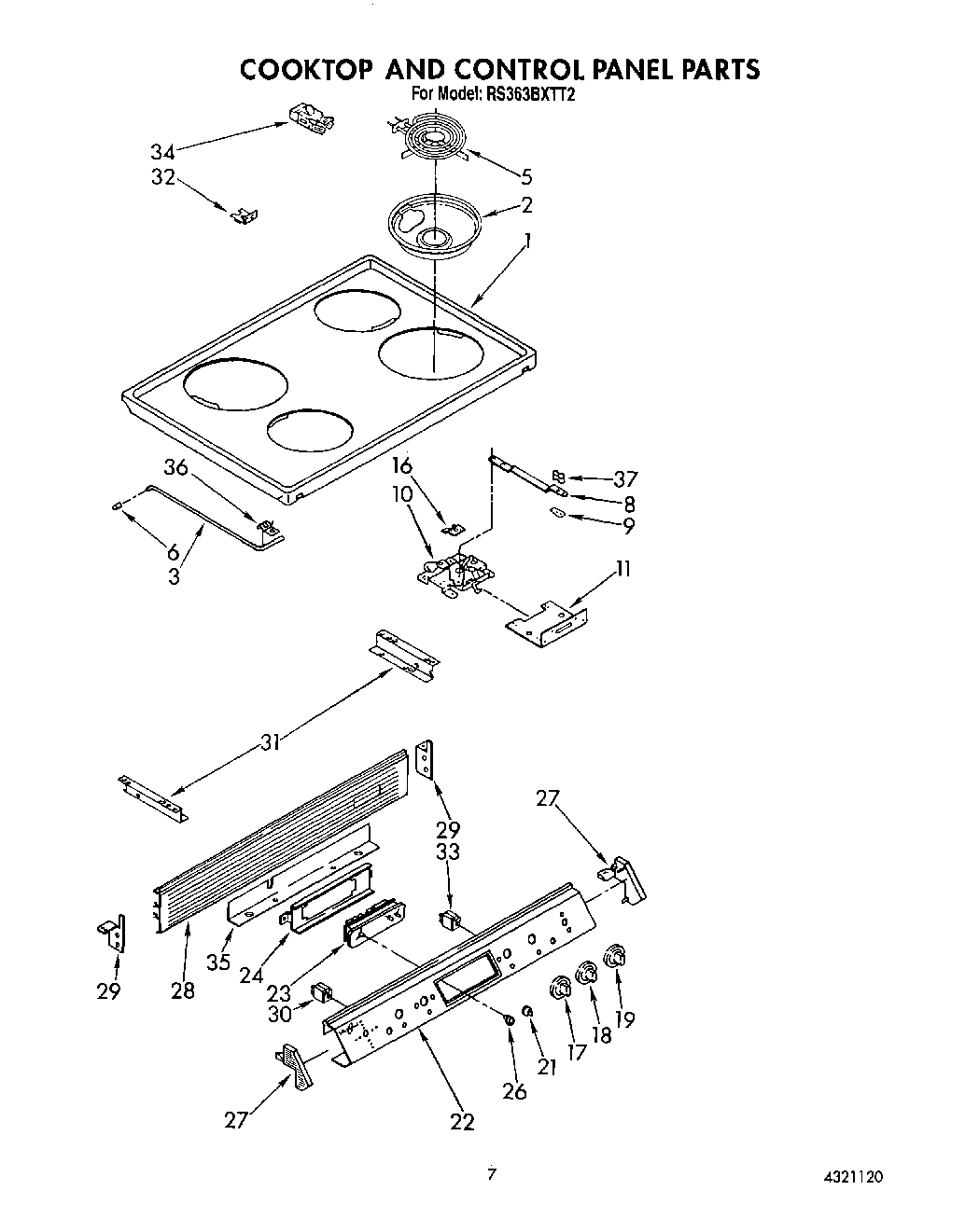 05 - COOKTOP AND CONTROL PANEL, LIT/OPTIONAL