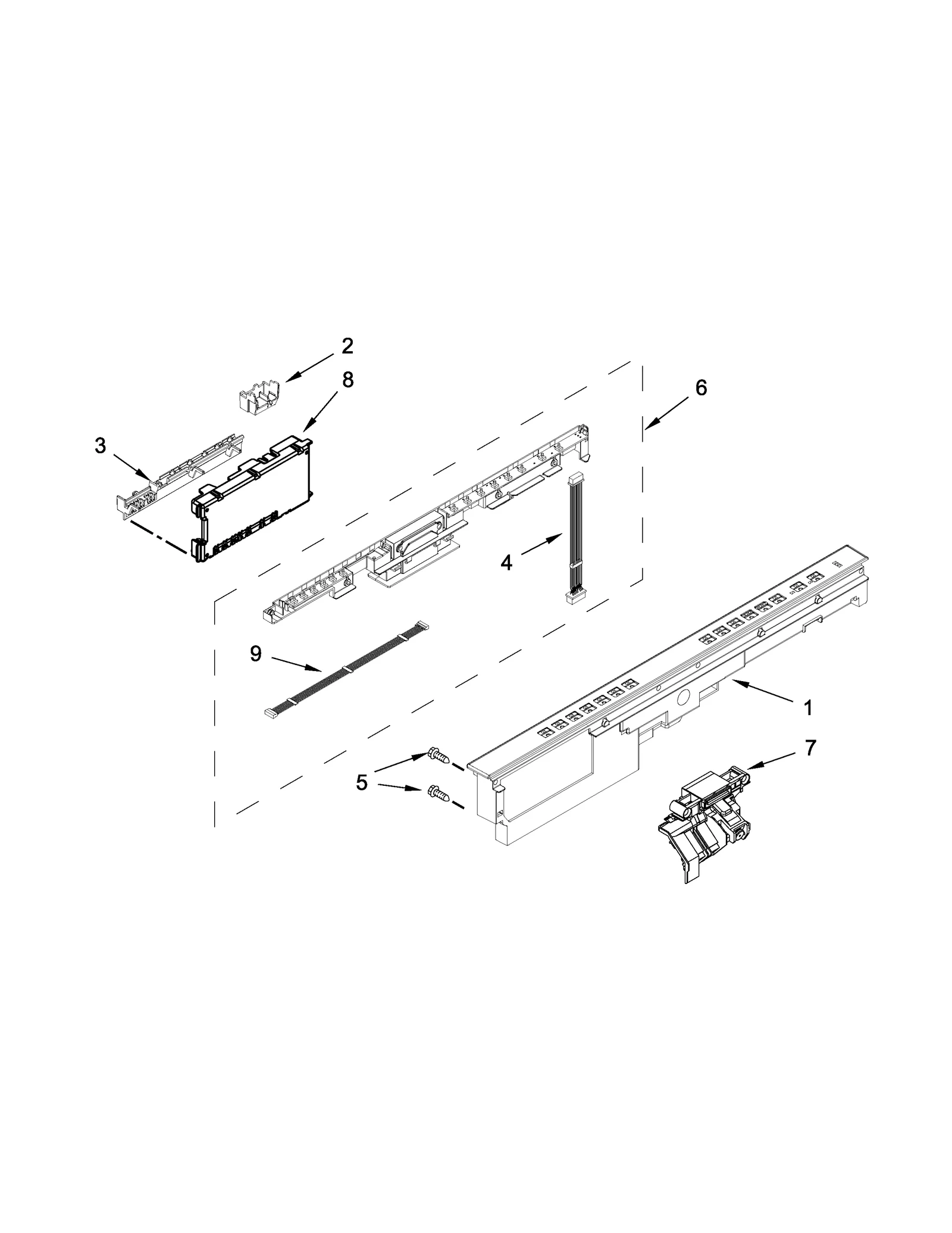CONTROL PANEL AND LATCH PARTS