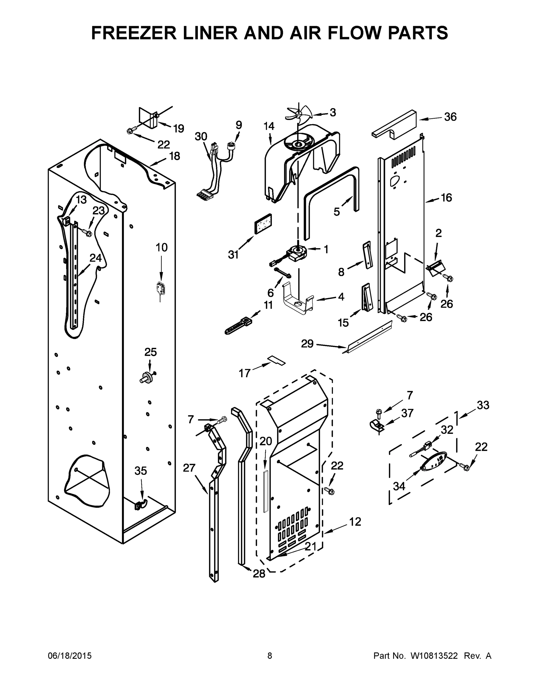 05 - FREEZER LINER AND AIR FLOW PARTS