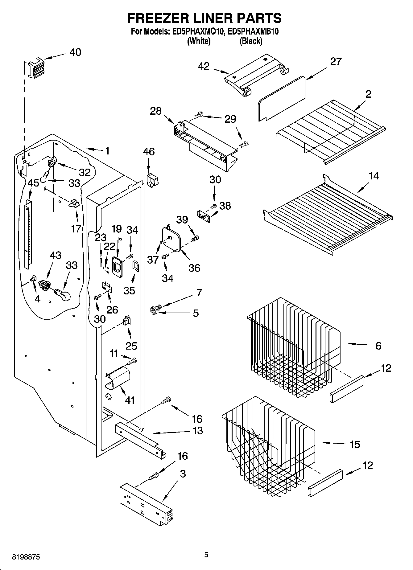 04 - FREEZER LINER PARTS