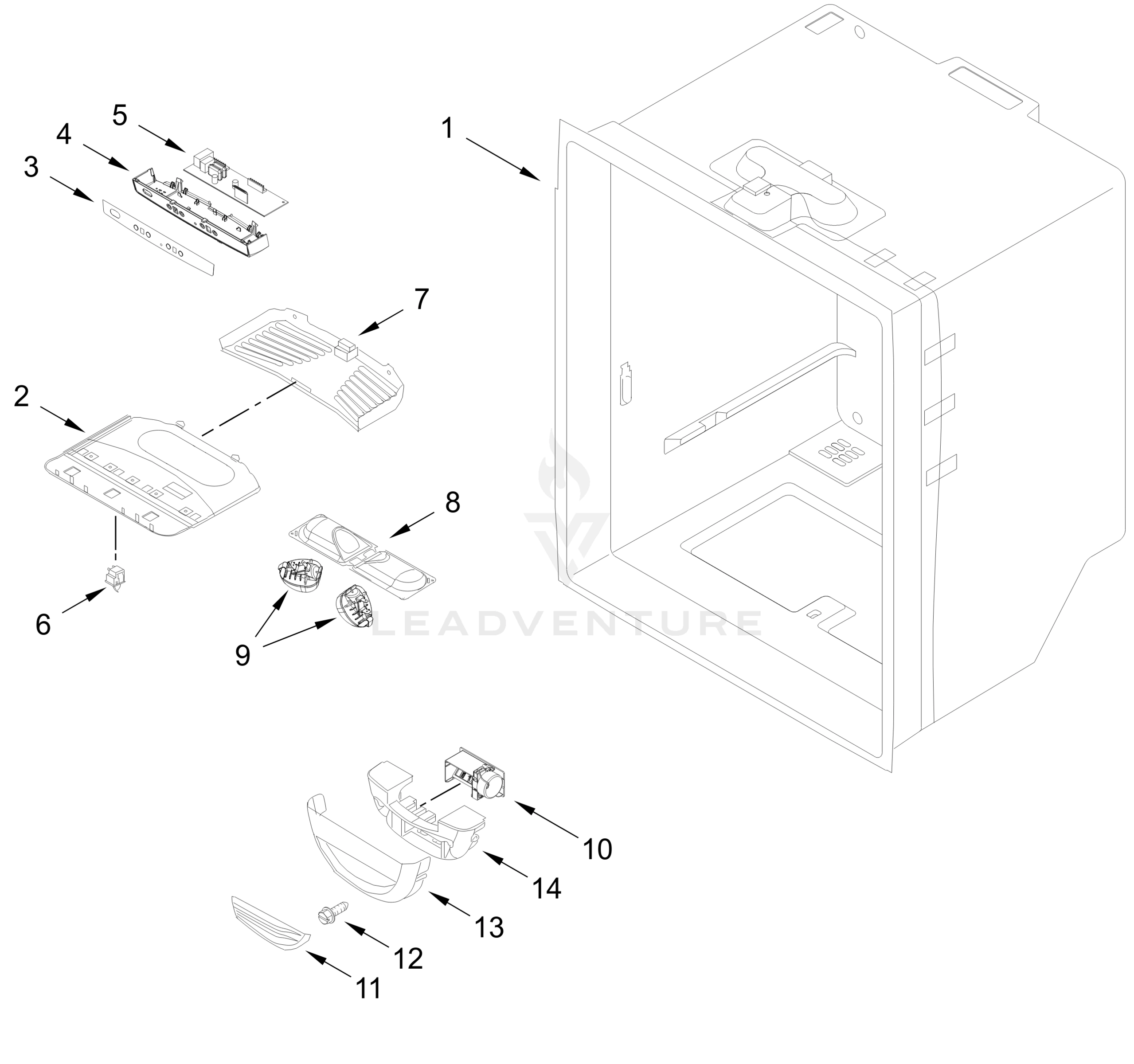 REFRIGERATOR LINER PARTS